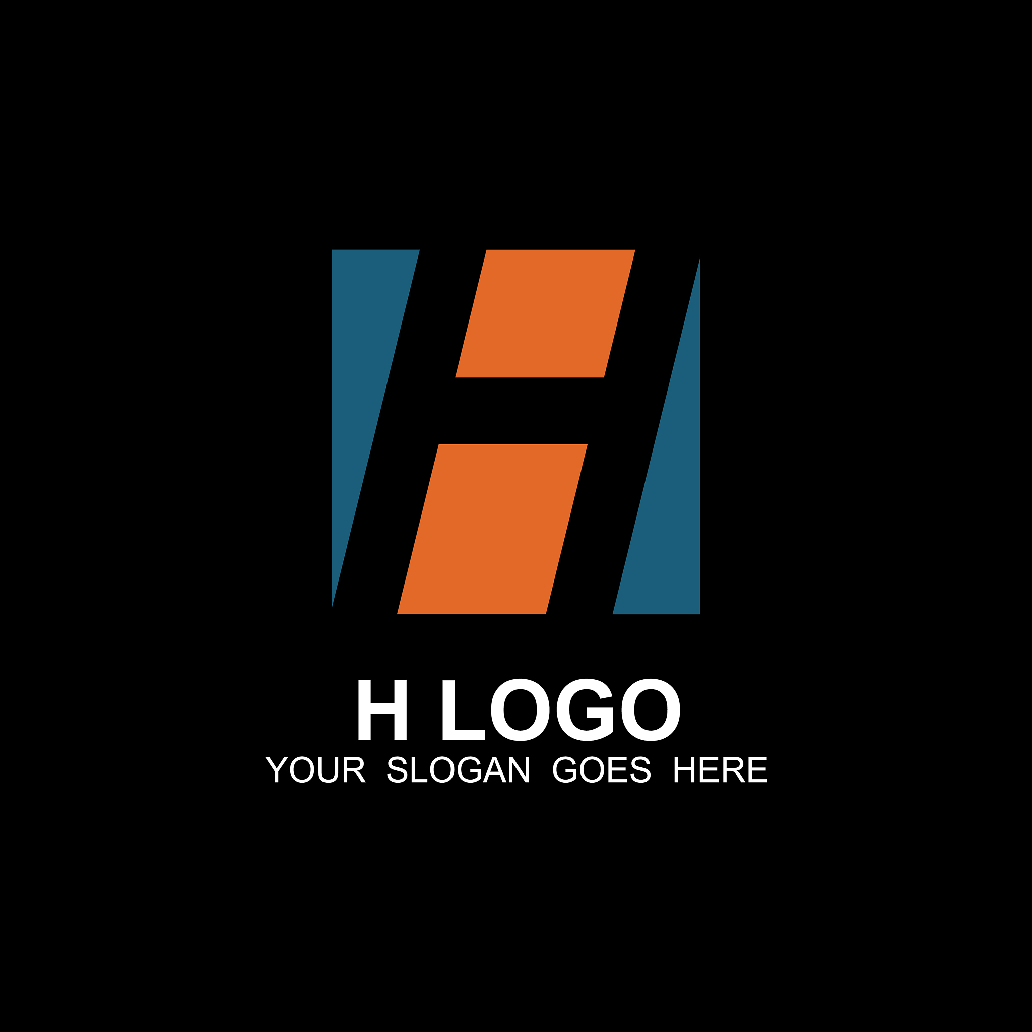 h letter logo design template