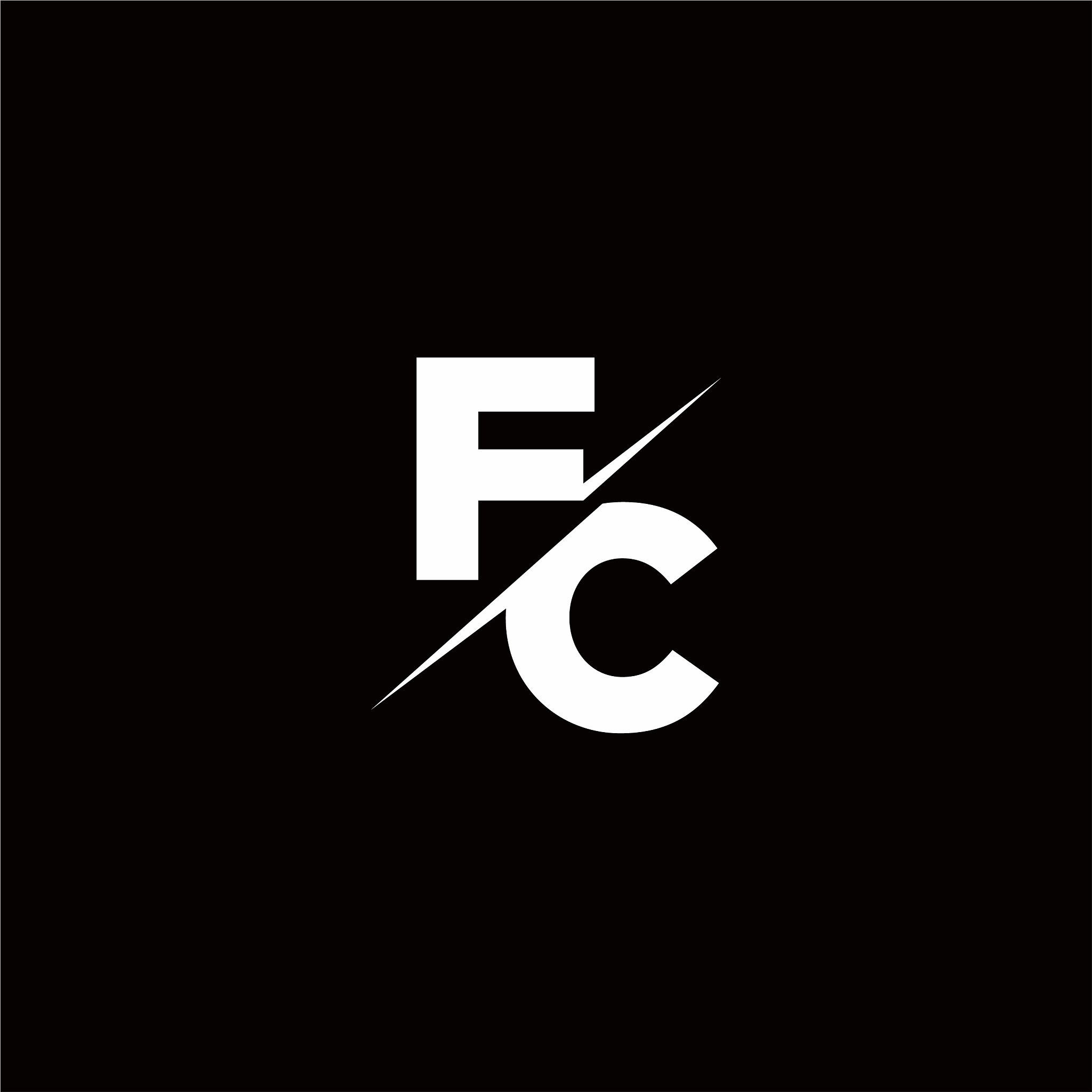fc logo letter monogram slash with modern logo