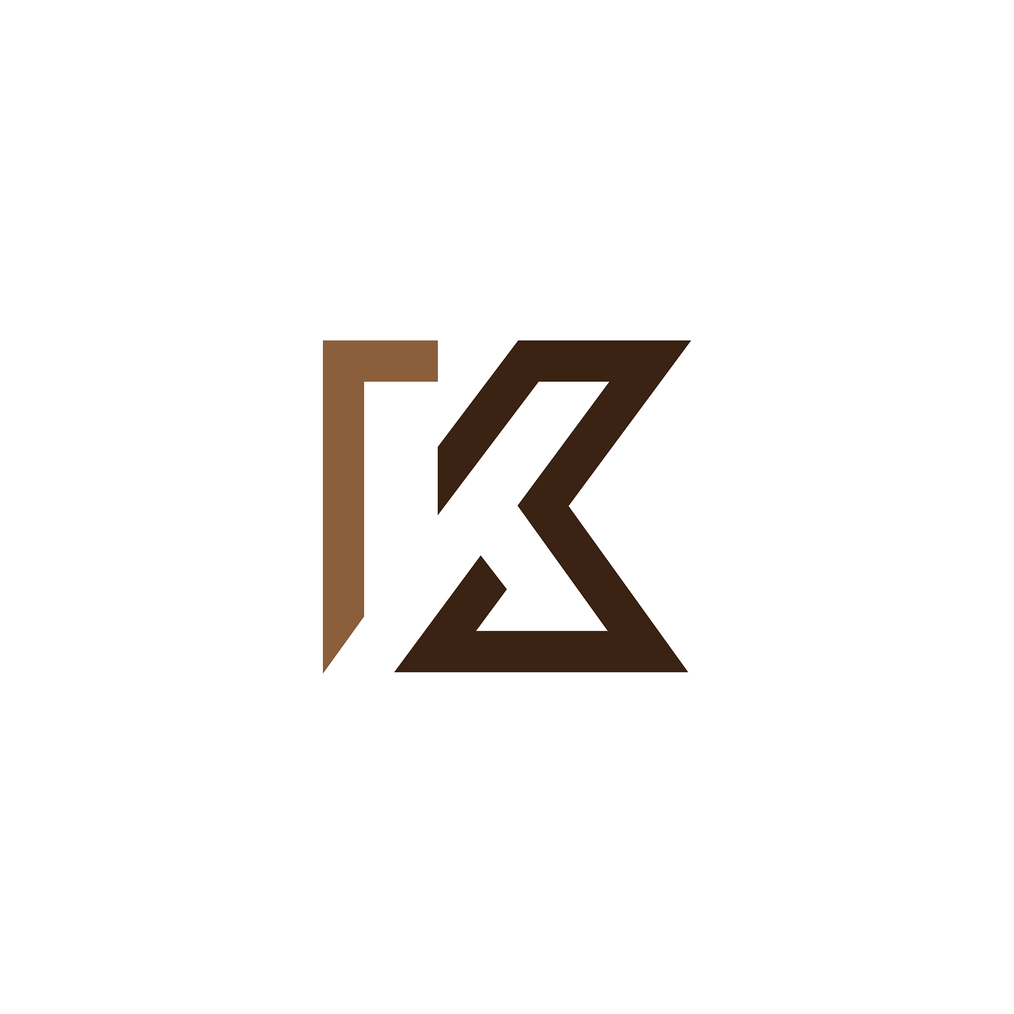 initial letter k logo design template