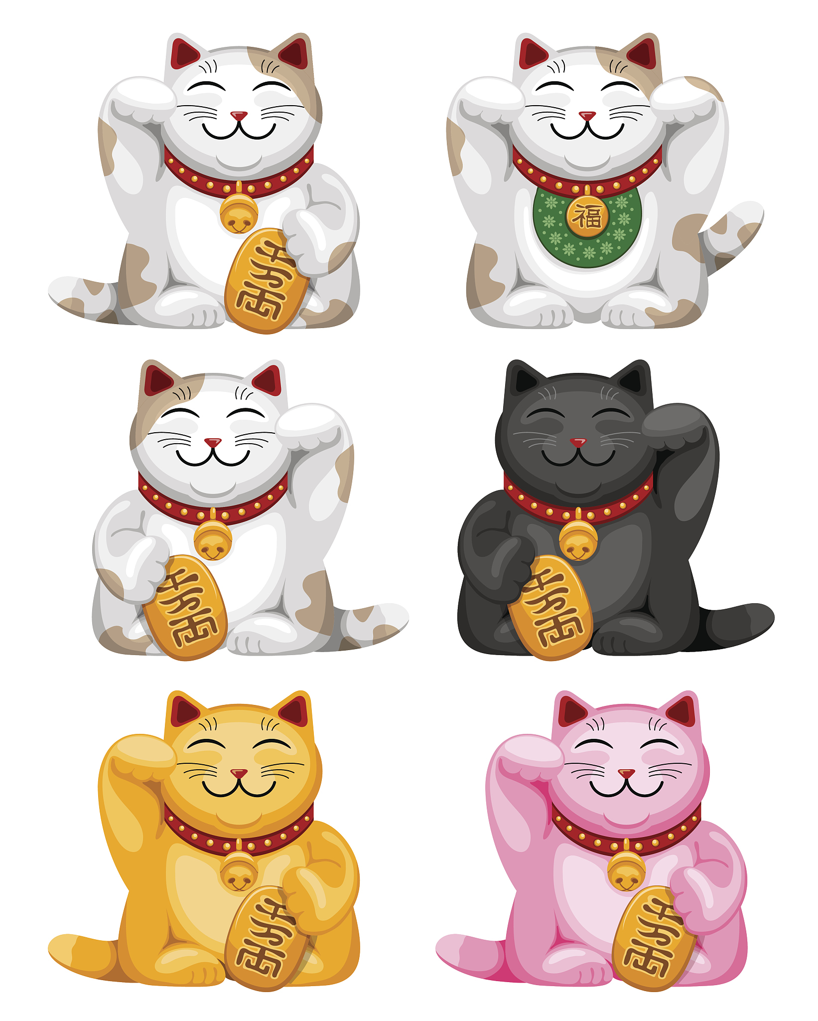 我正在做猫的形象一只叫雪眉一只叫狮猫想把招财和御守的概念结合起什么名字比较好？