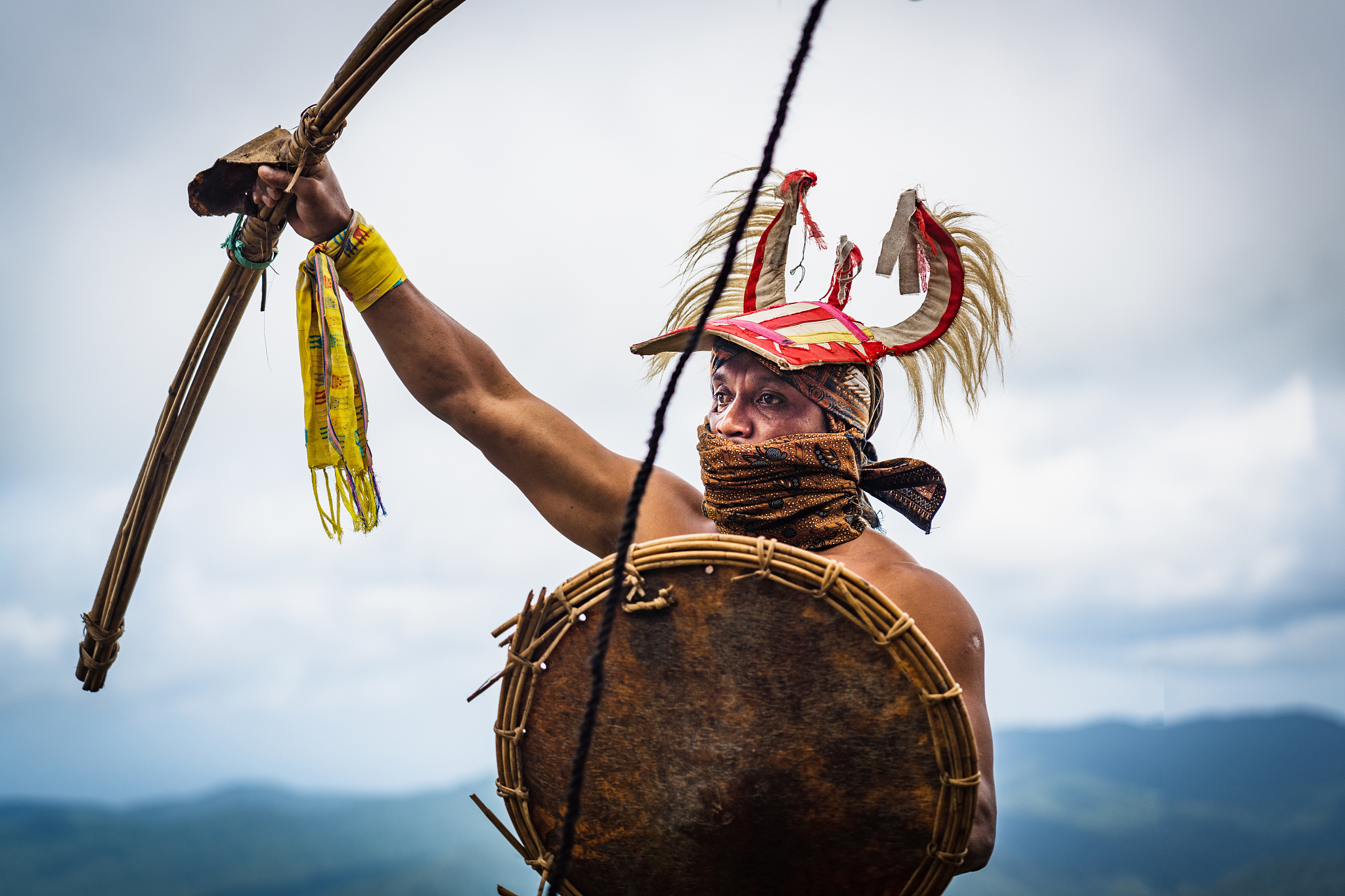 caci dancer flores indonesia war whip fight