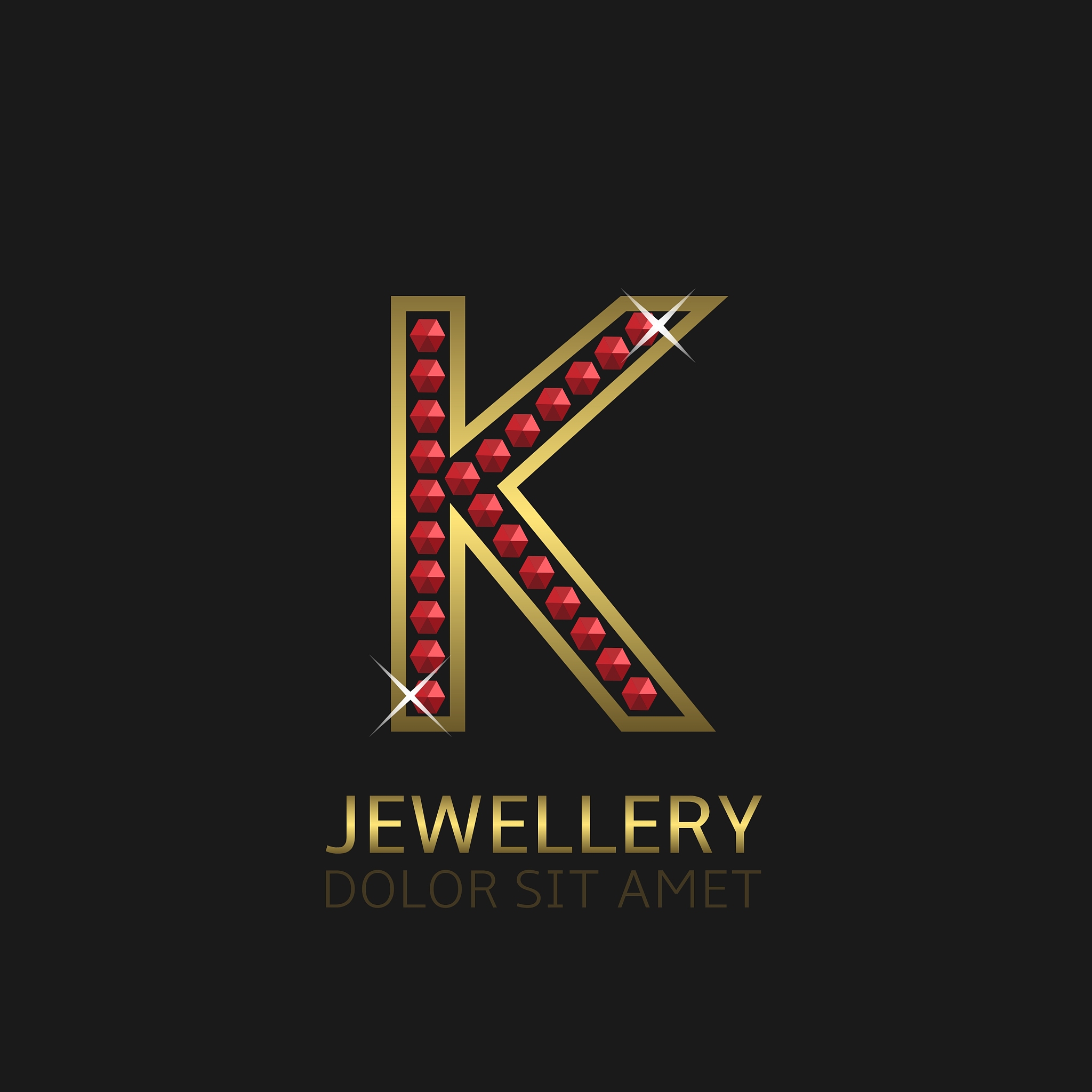golden letter k
