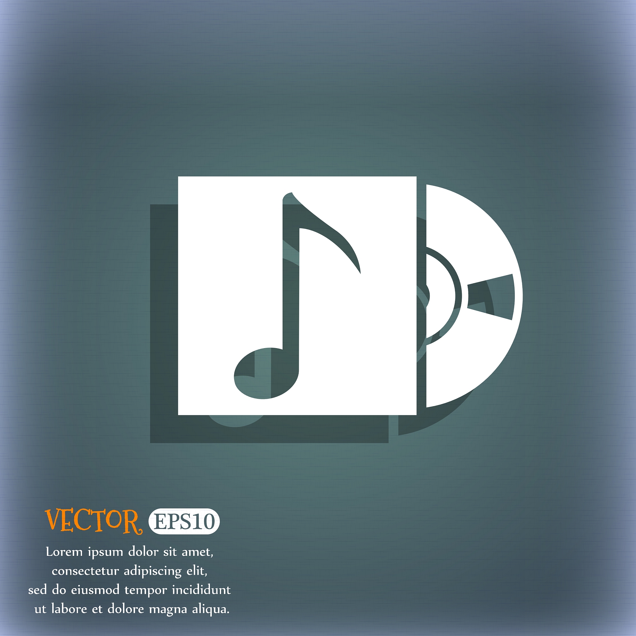 mp3 player icon sign on the blue-green abstract