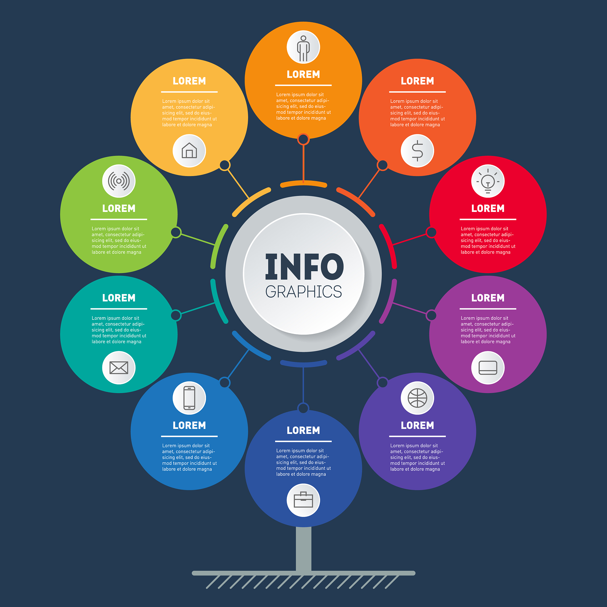 business presentation or infographics concept