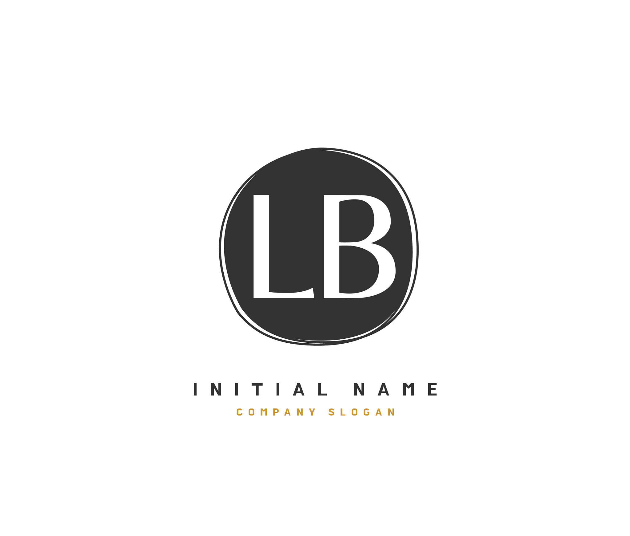 l b lb beauty initial logo handwriting logo of