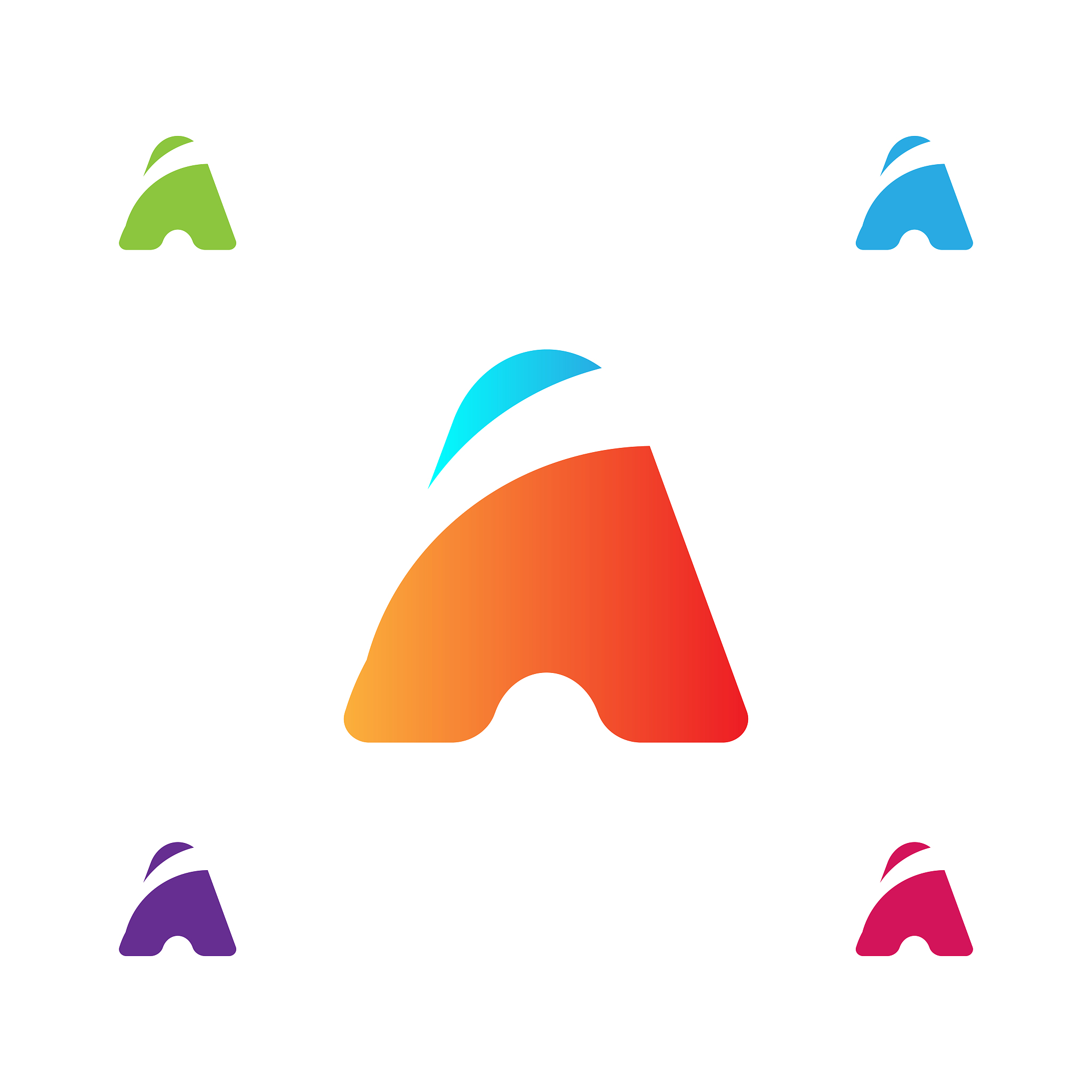 letter a abstract vector illustration