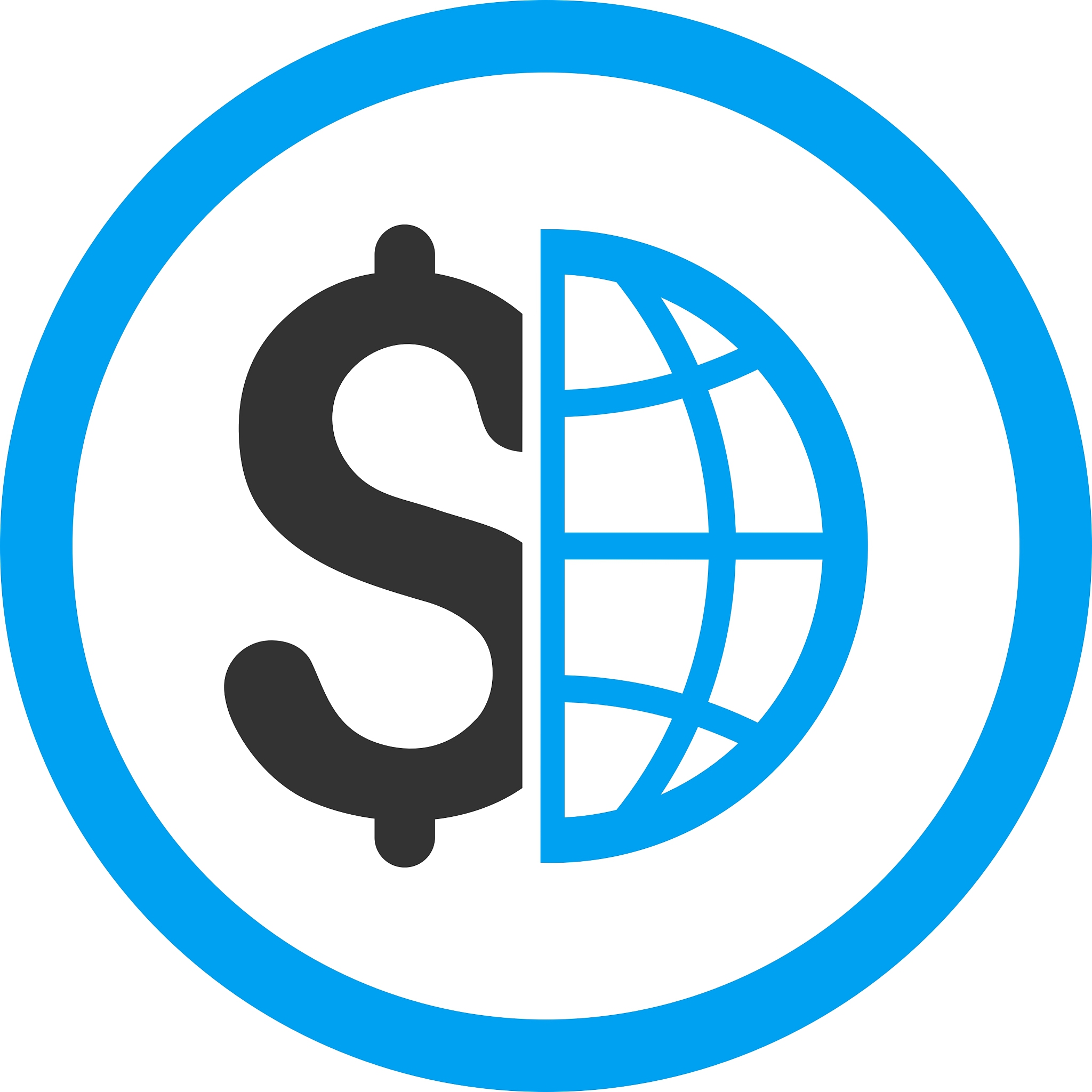 global business rounded icon