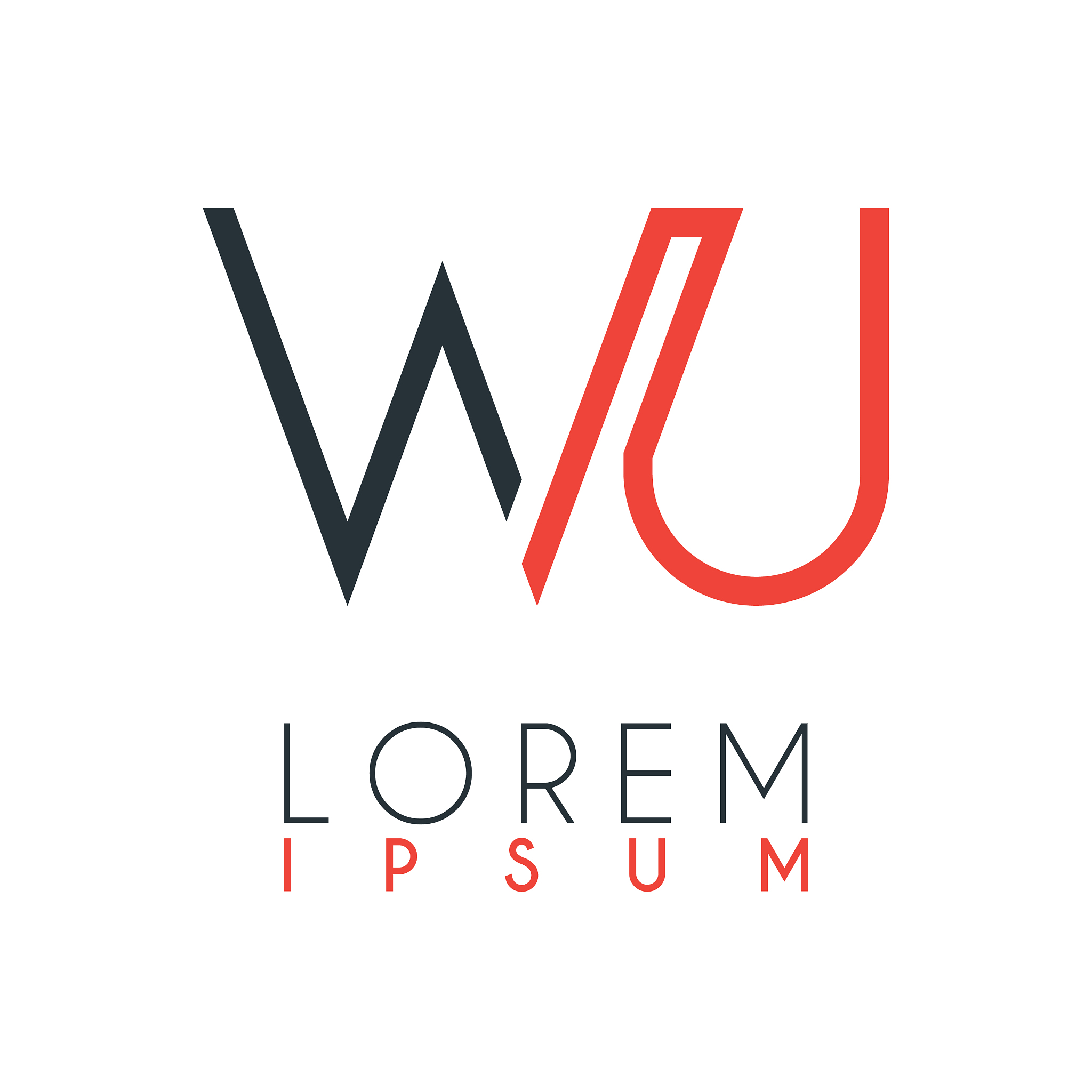 the logo between letter w and letter u or wu