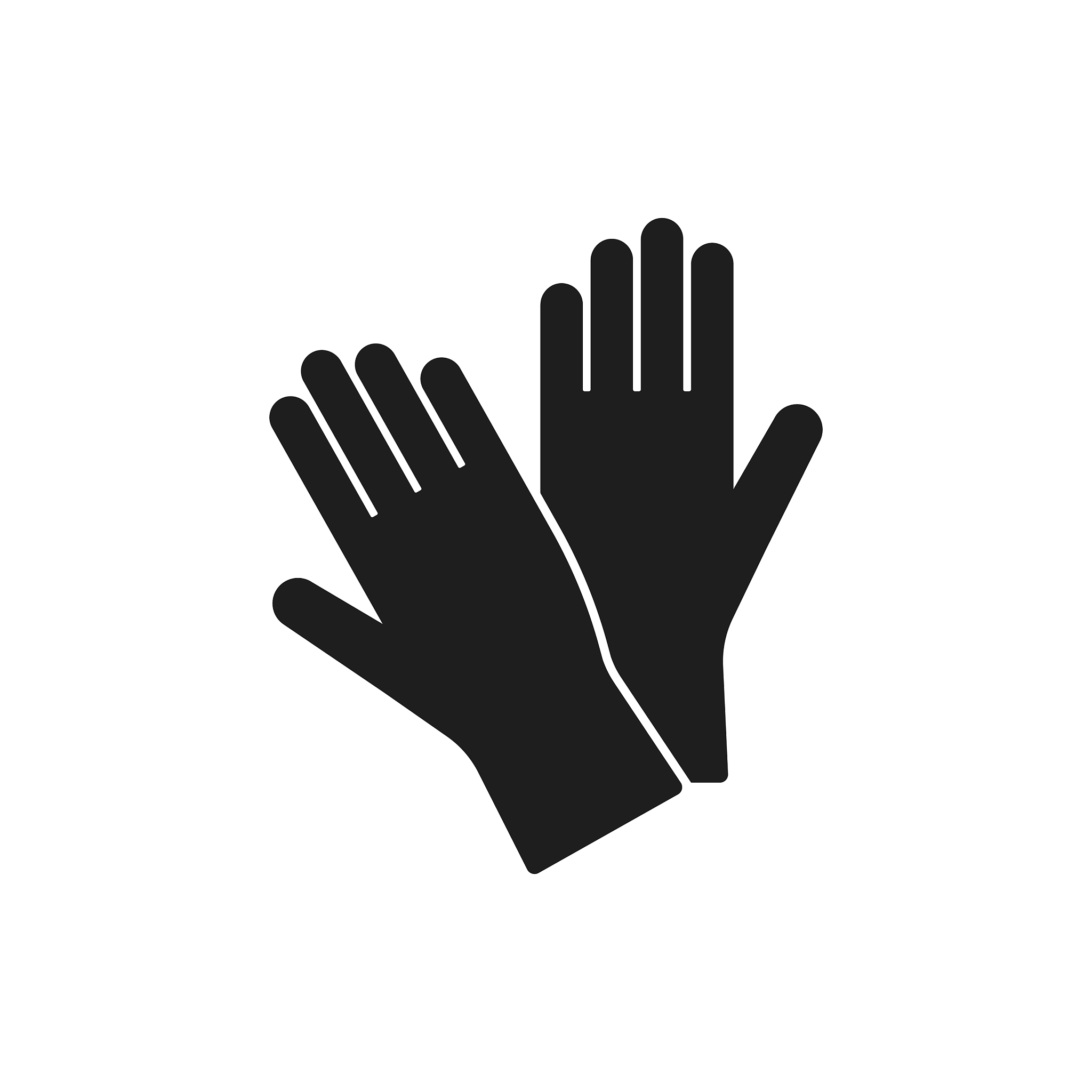 illstration gloves icon flat design