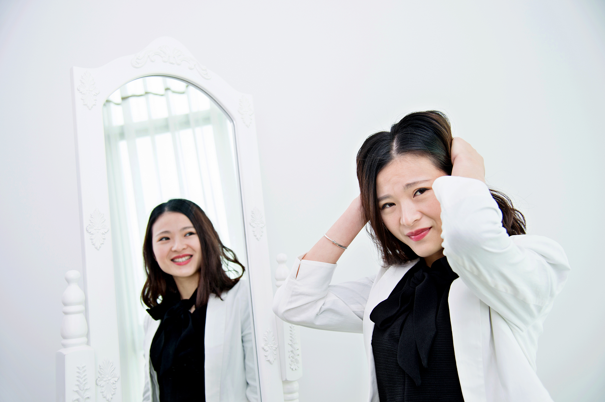 young businesswoman with bipolar disorder