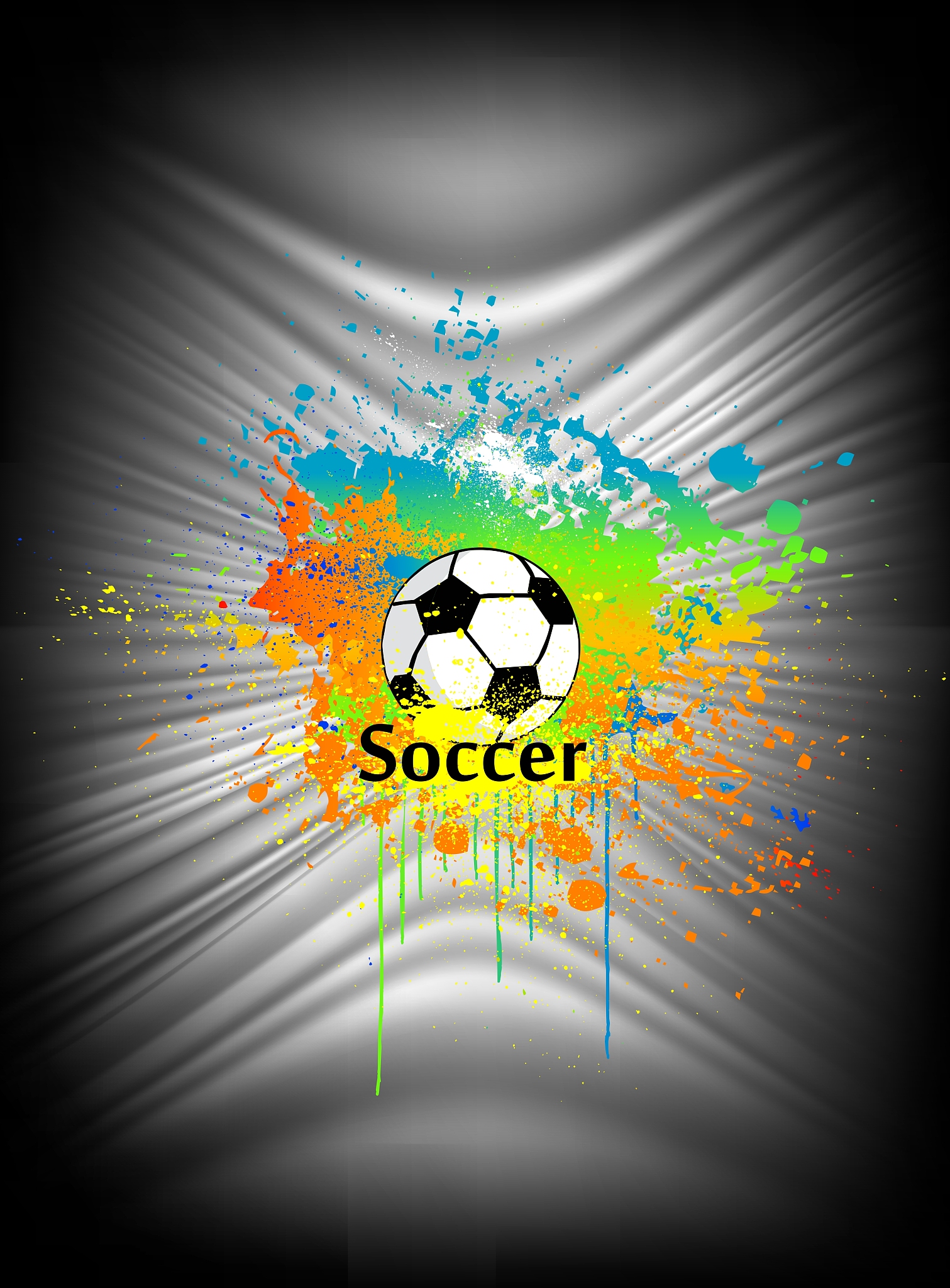 abstract background with soccer ball