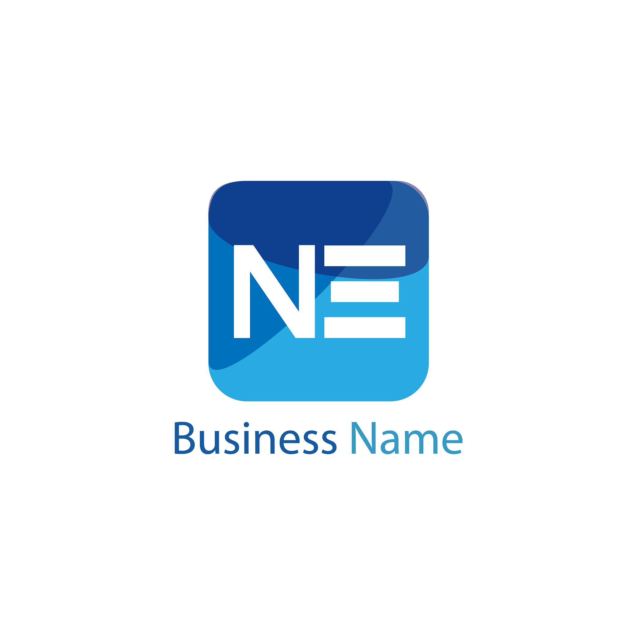 initial letter ne logo template design
