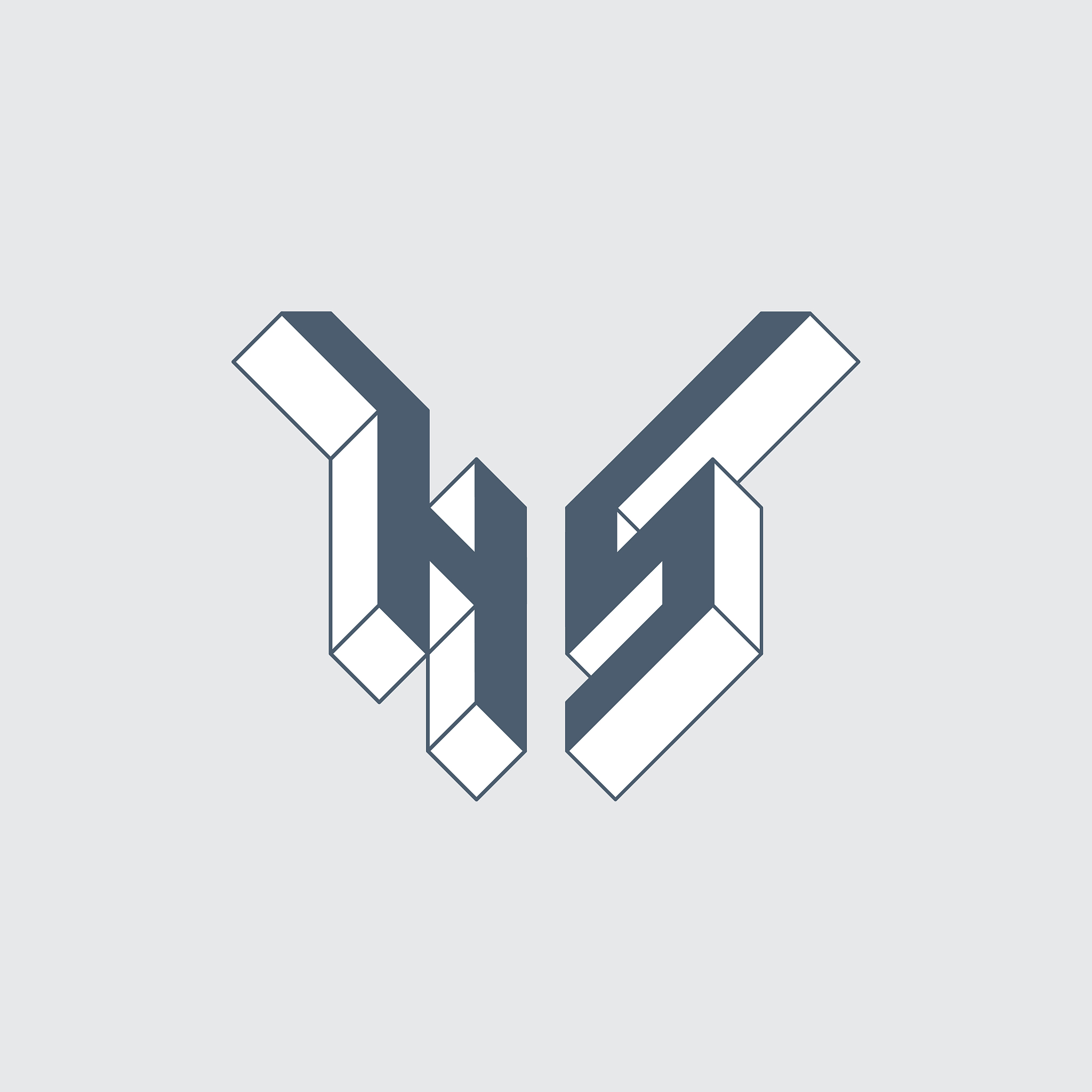 h and 5 - monogram or logotype. h5 logo. isometric 3d font for d
