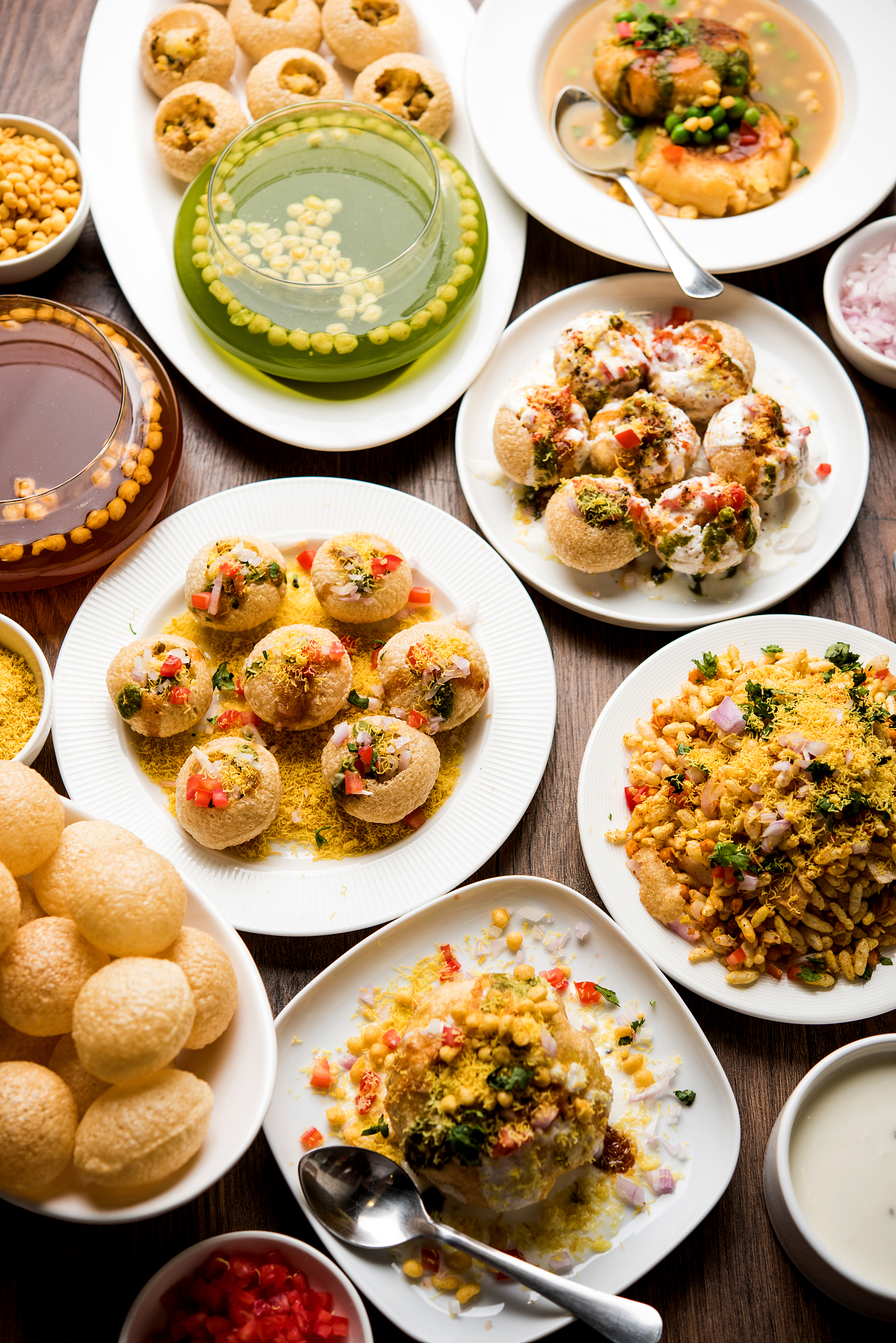 bombay chat food in group