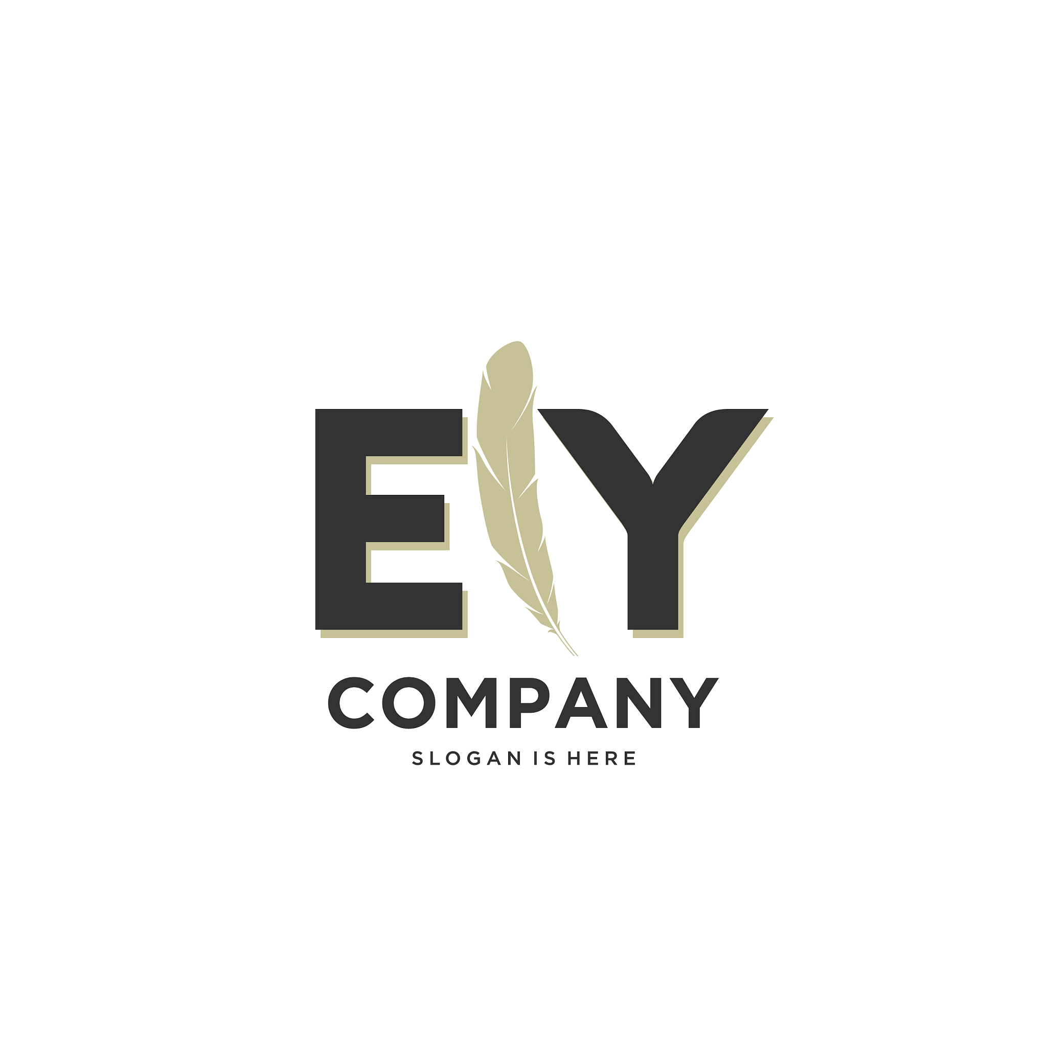 initial ey letter unique attractive creative