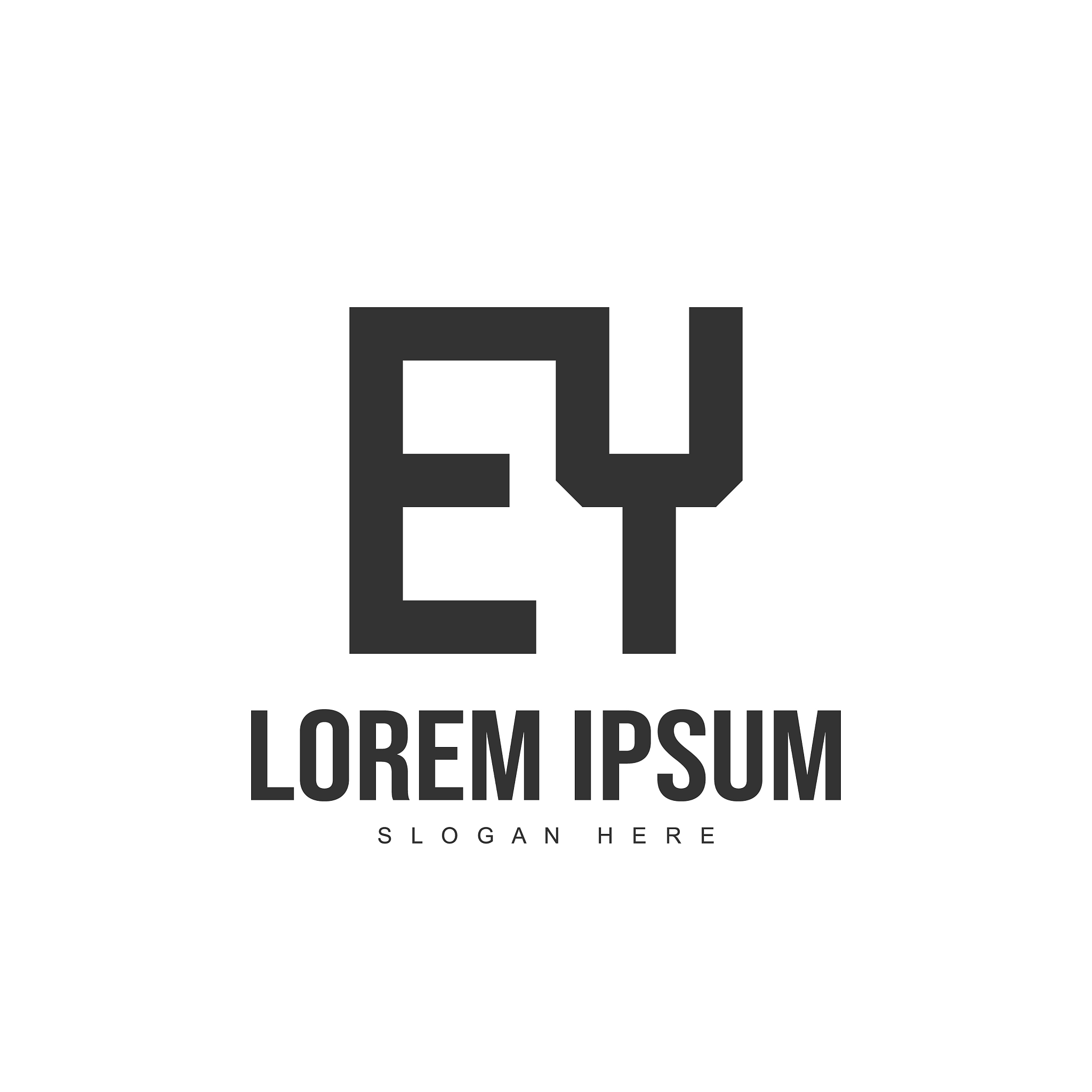 ey letter logo design initial letter logo template