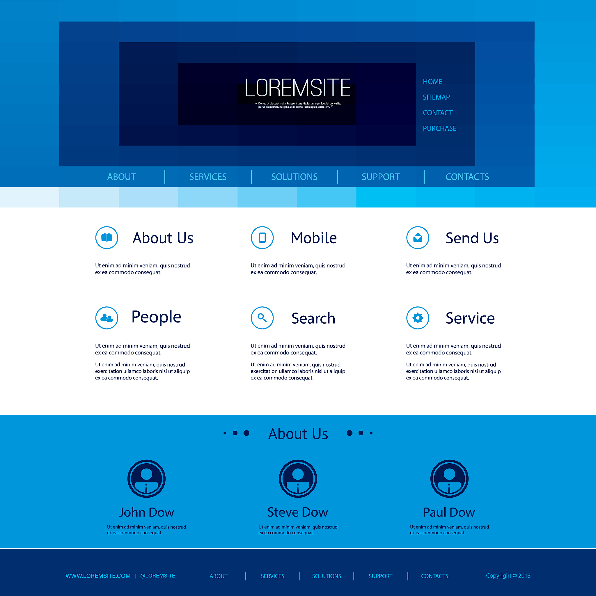 one page website template