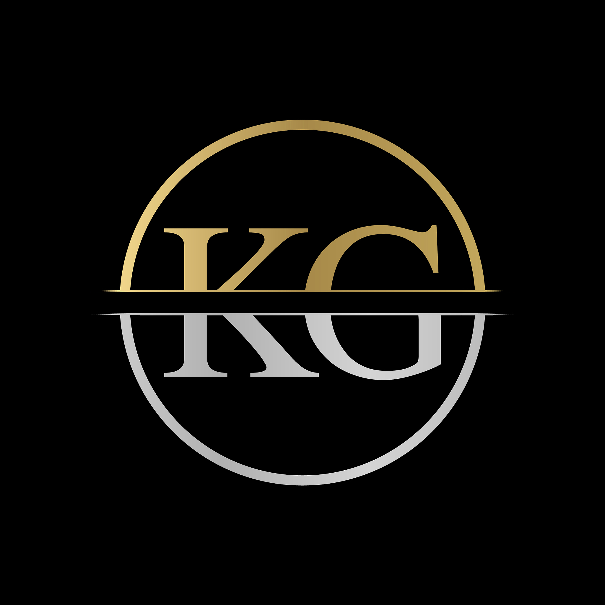 initial kg letter logo design abstract letter kg