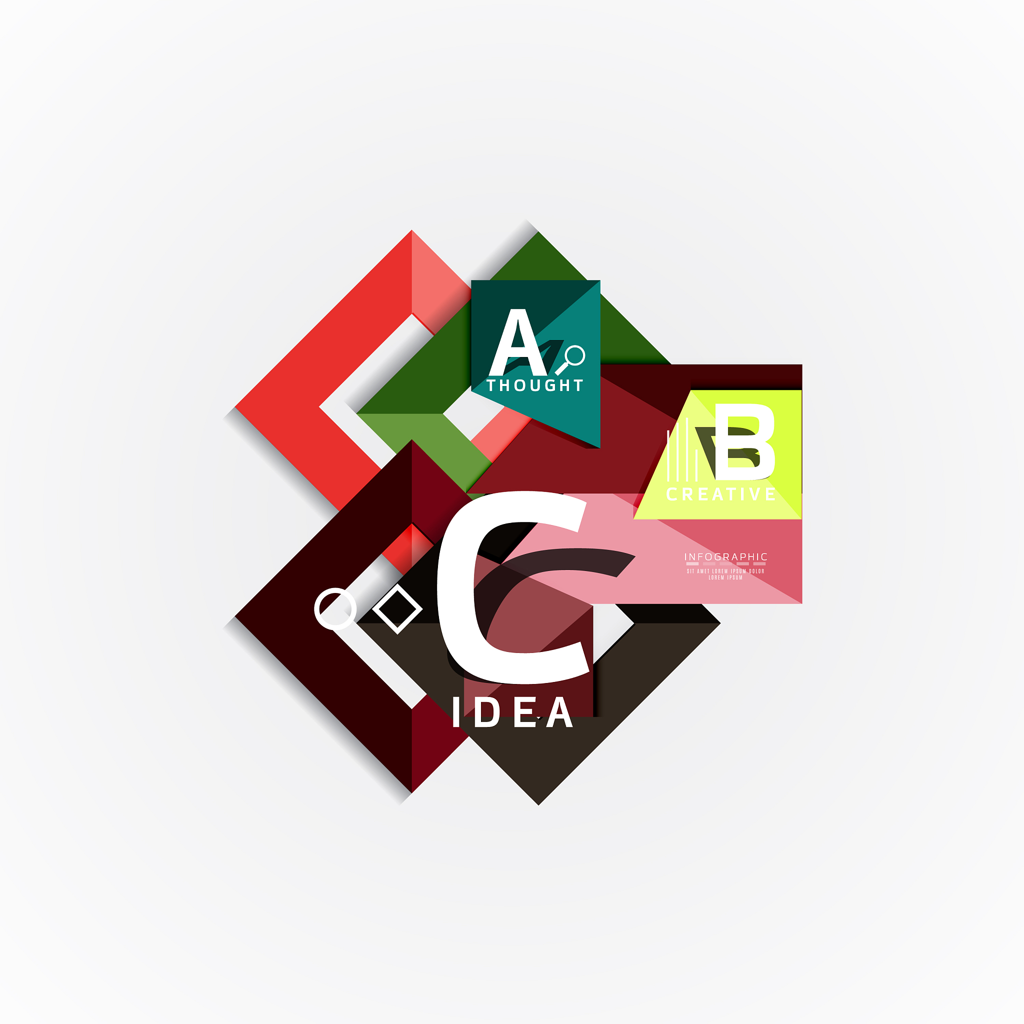infographic options banner paper style
