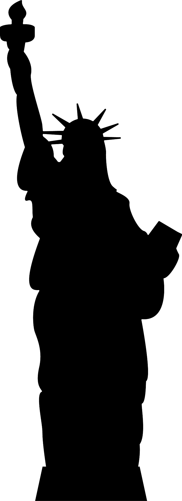 statue of liberty the black color icon