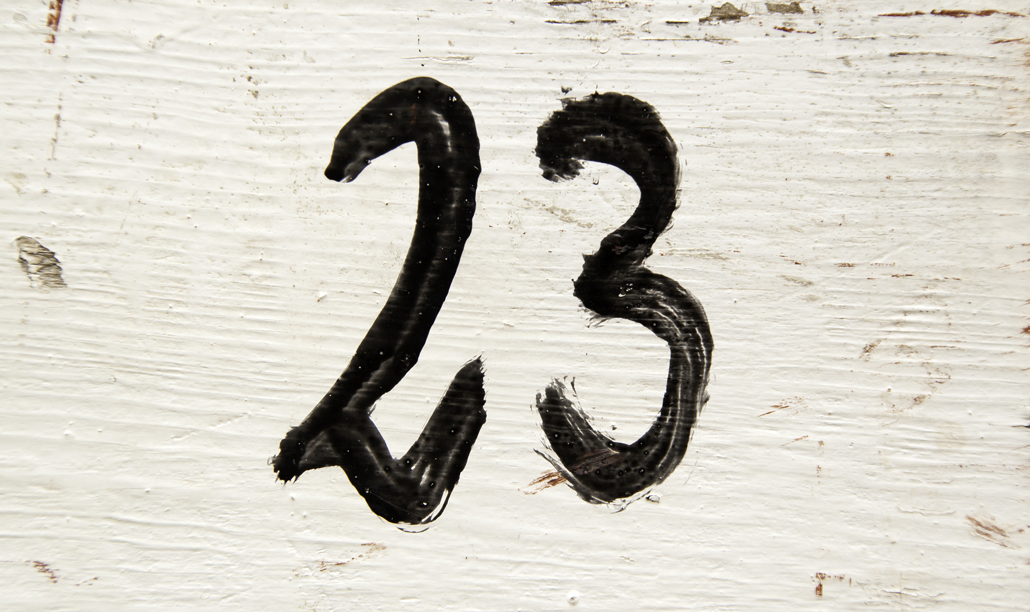 number twenty-three in wood