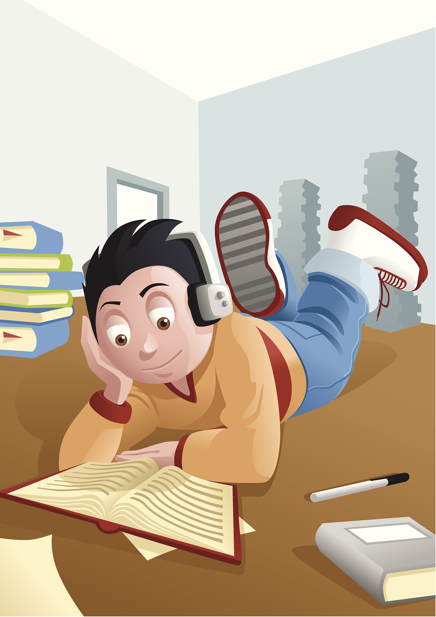 reading book