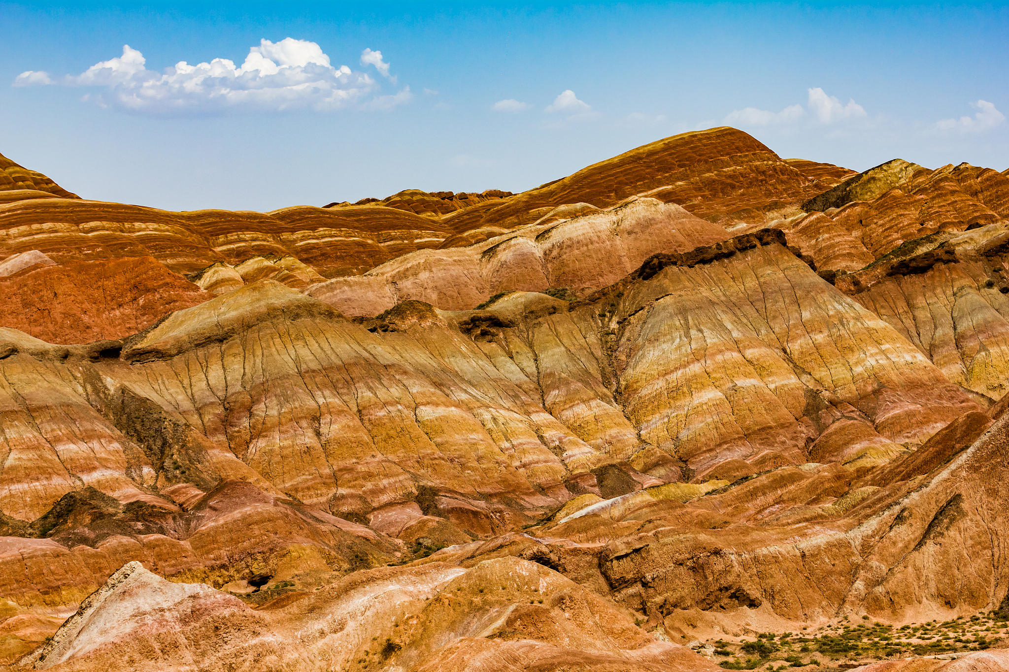 colorful danxia landform in zhangye,gansu,china.