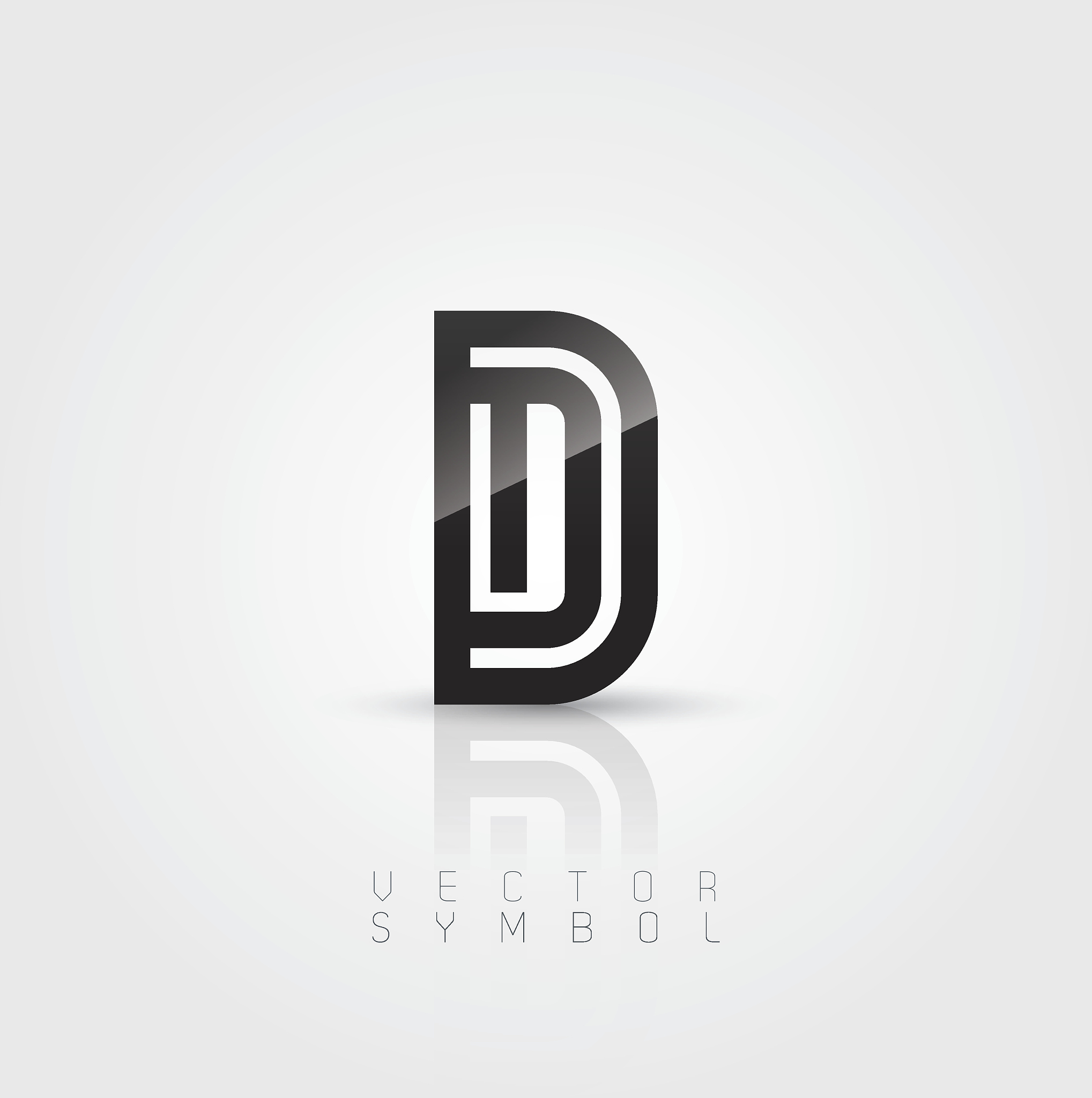 vector graphic elegant and creative line alphabet / letter d