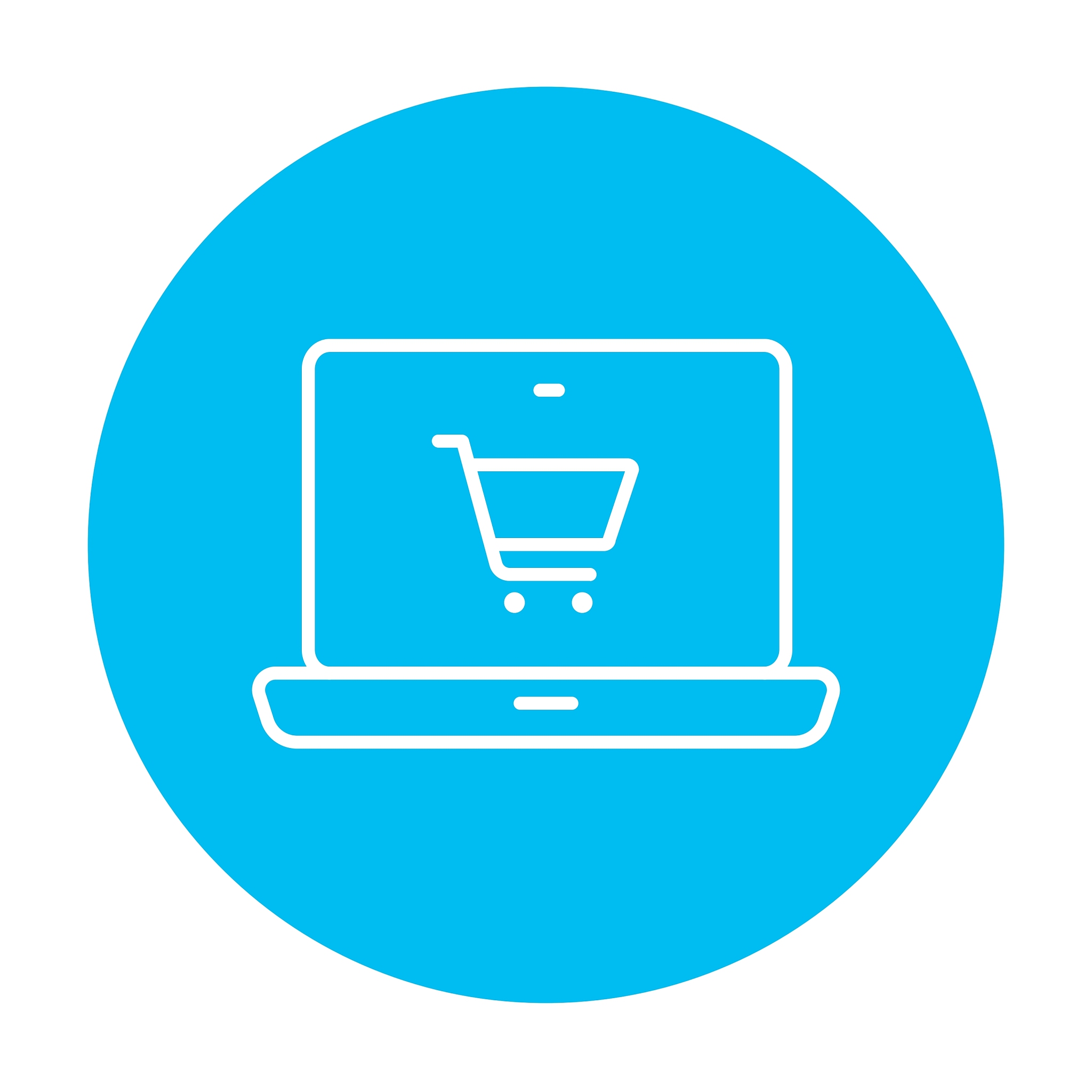 online shopping line icon