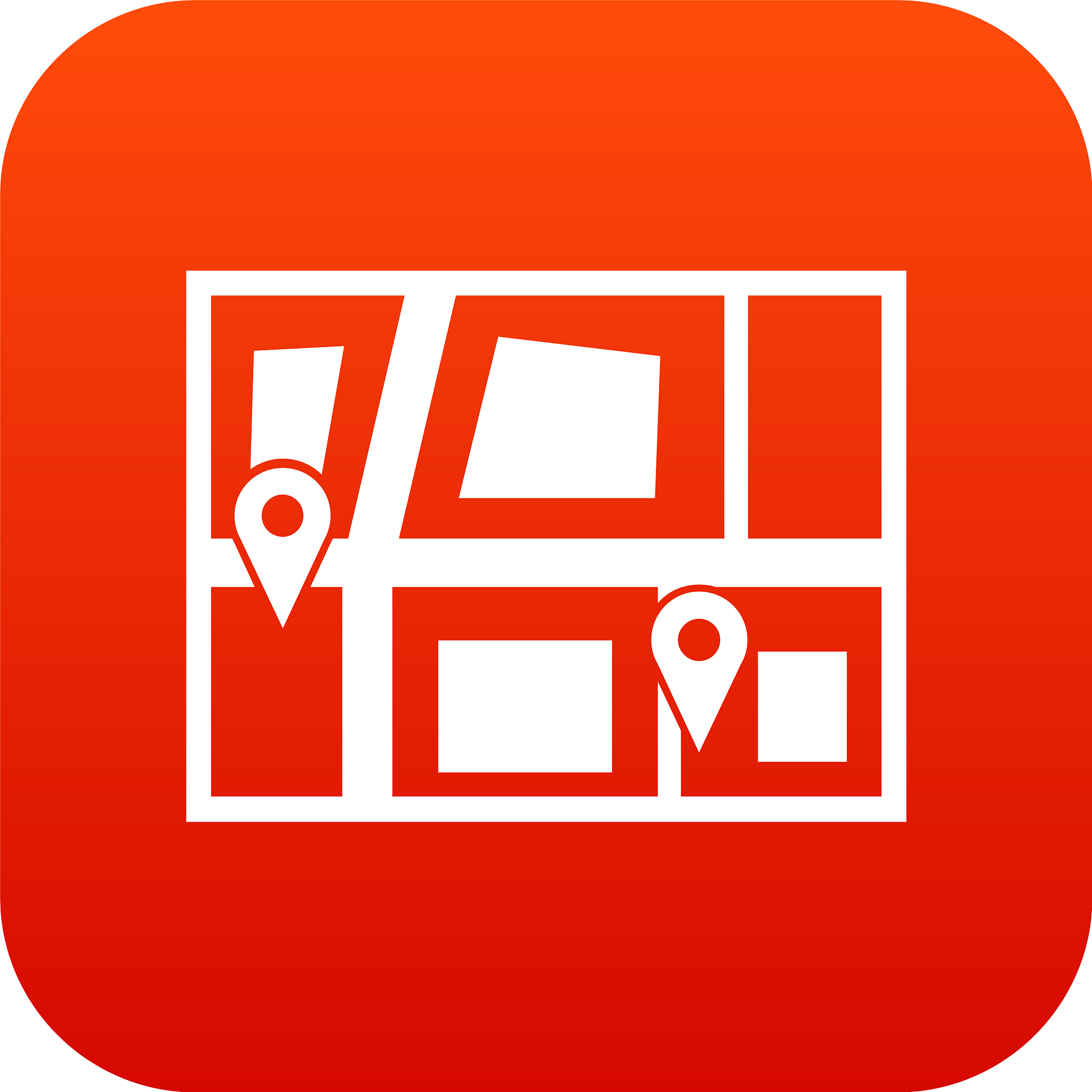 geo location of taxi icon digital red