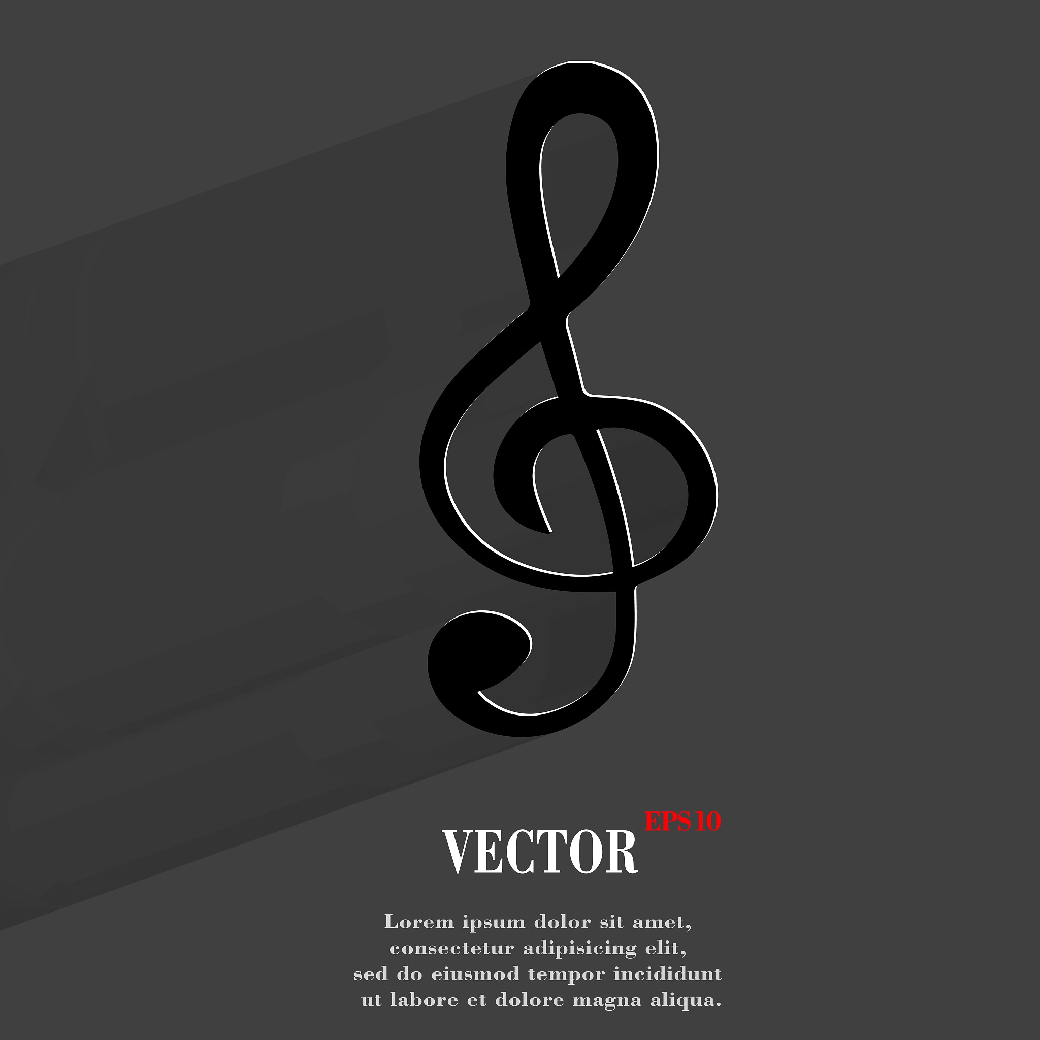 music elements notes web icon, flat design