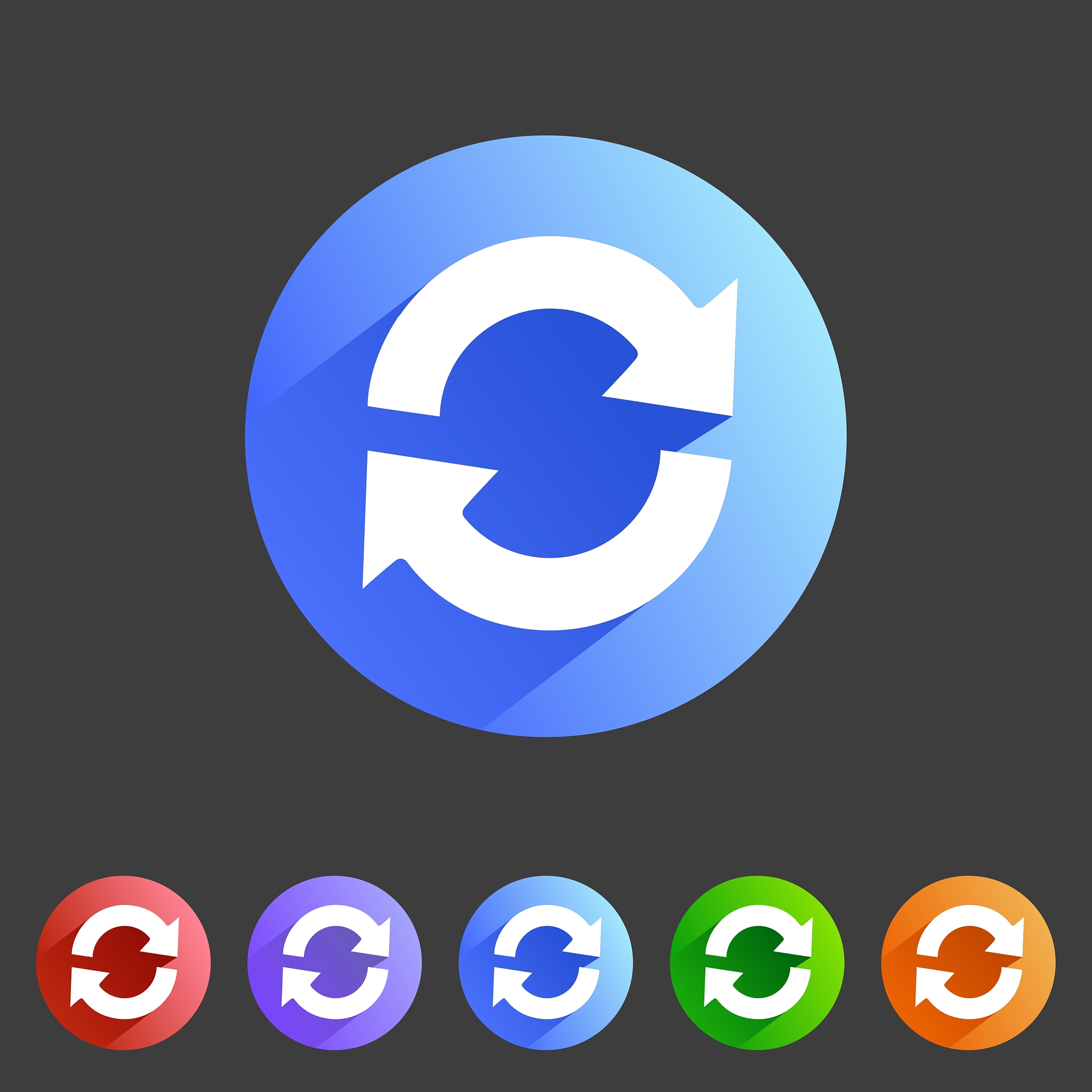 flat arrow icons