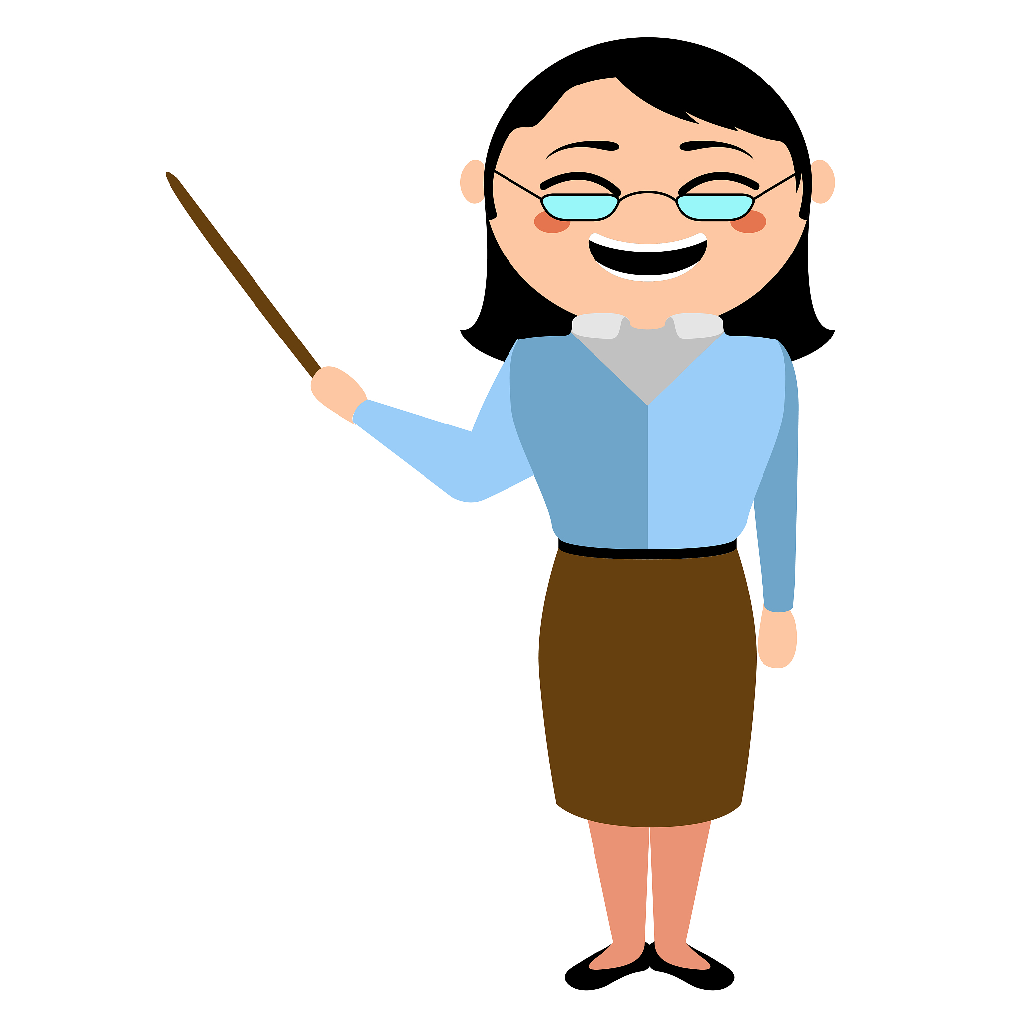 asian teacher cartoon character