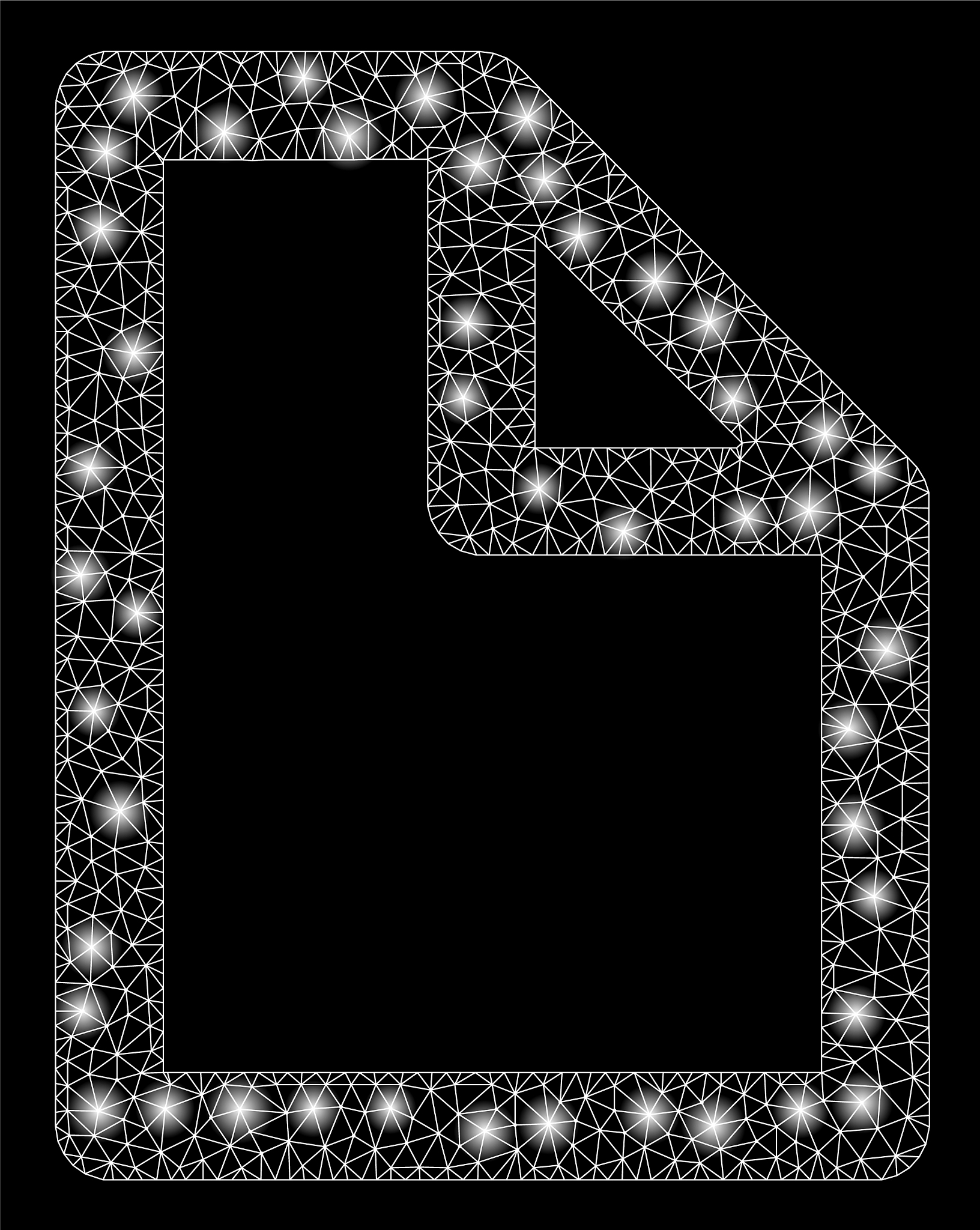 bright mesh 2d document page with flare spots