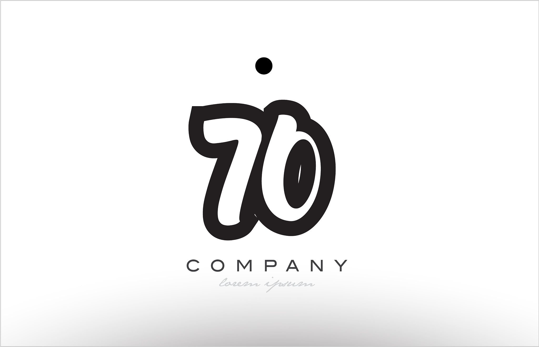 70 number logo icon template design