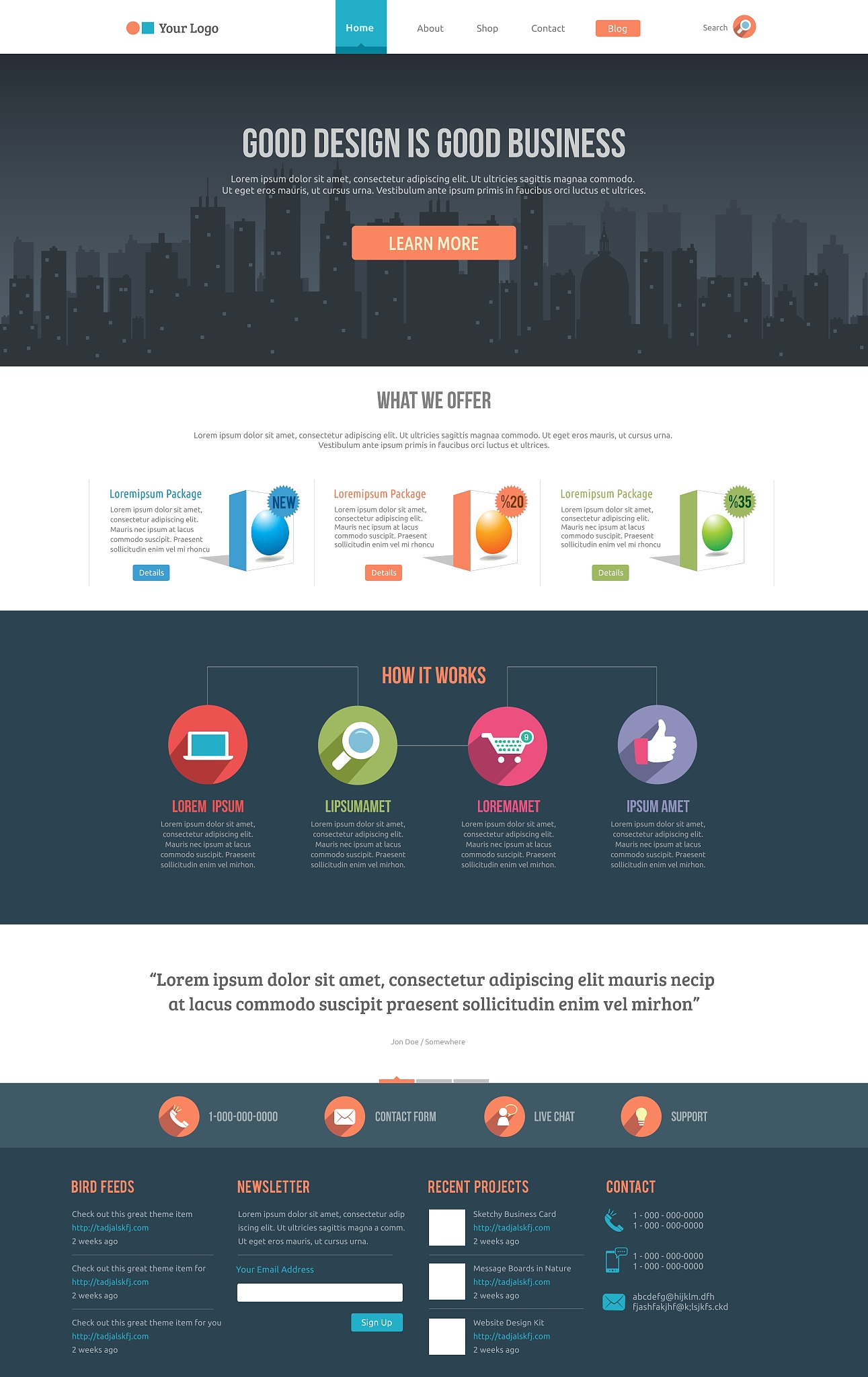 flat website template