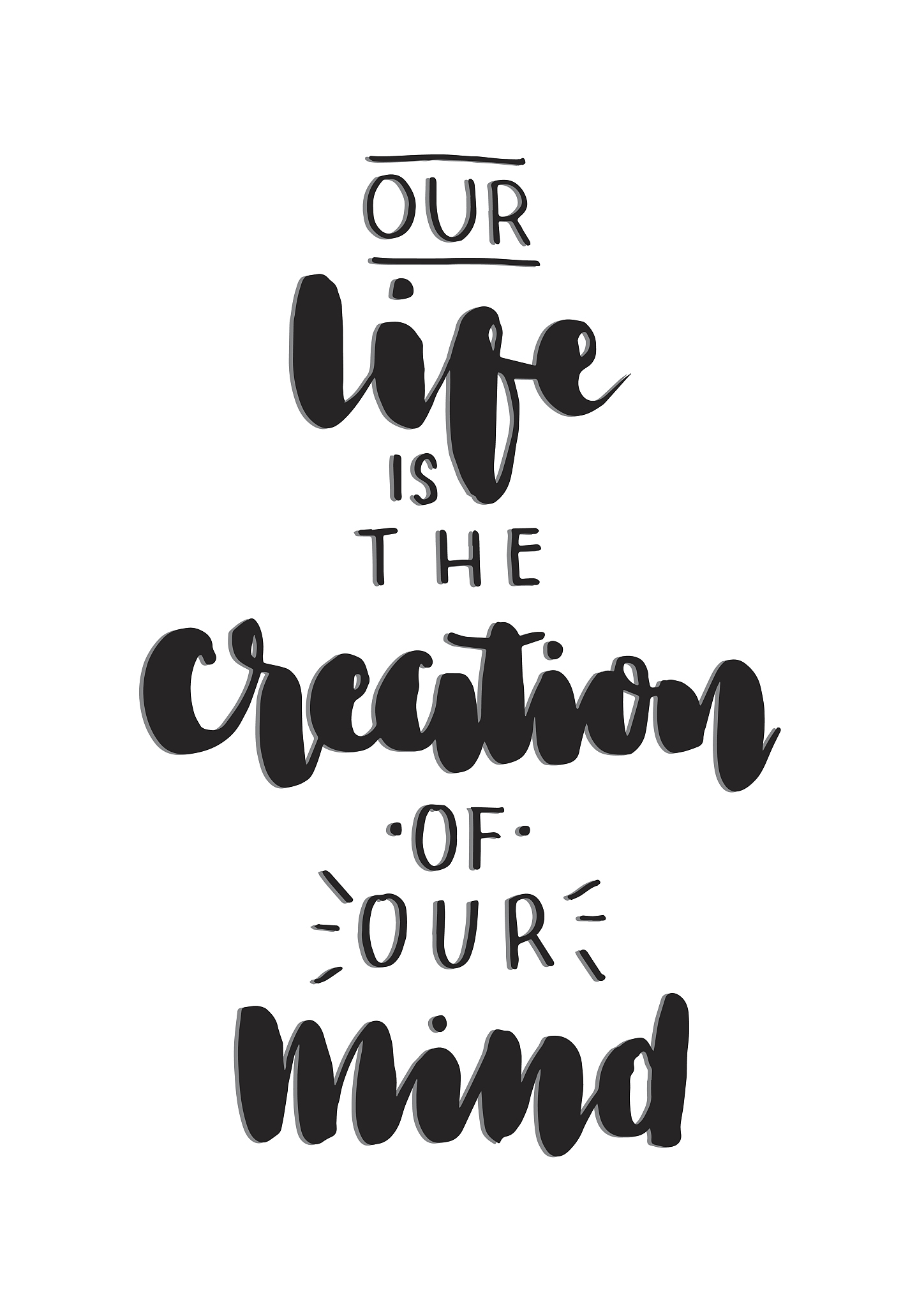 our life is the creation of our mind