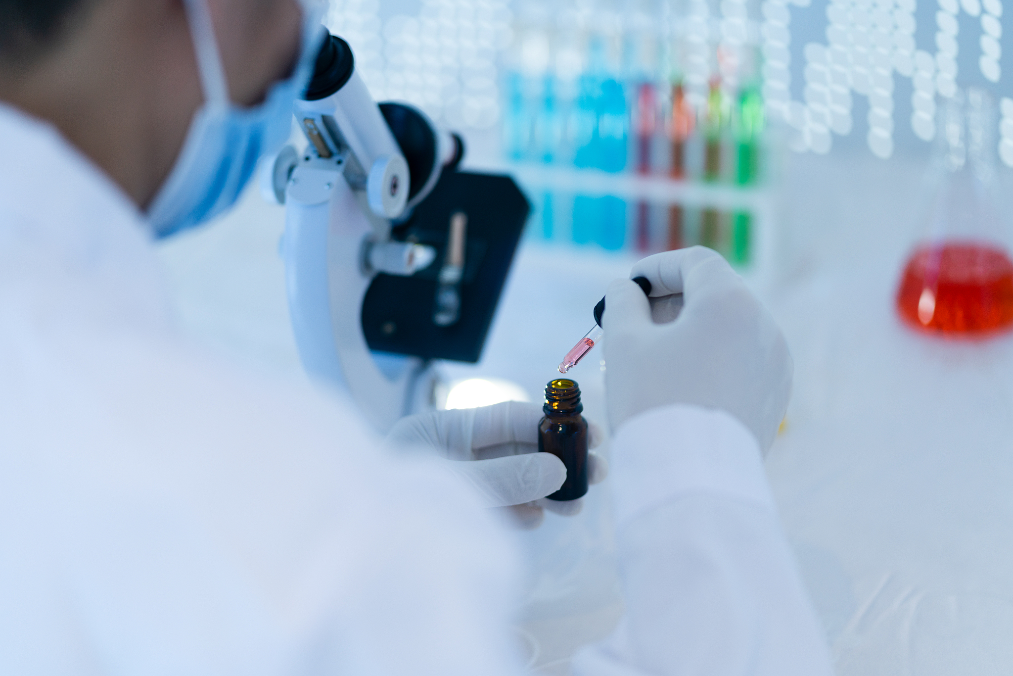 doctor observing drugs