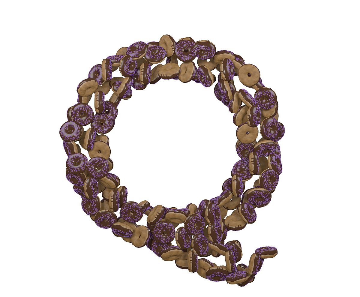 甜甜圈主题字体字母<strong>q</strong>