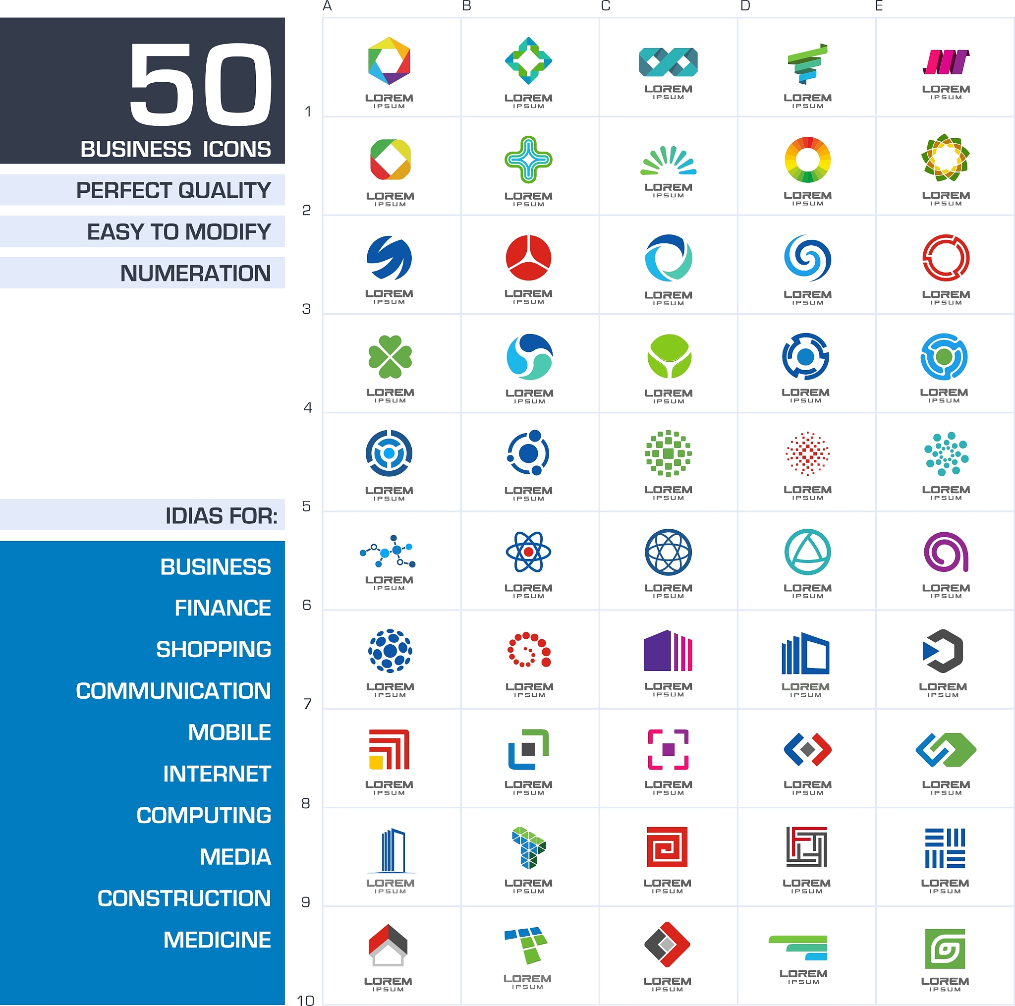 set of logo design elements