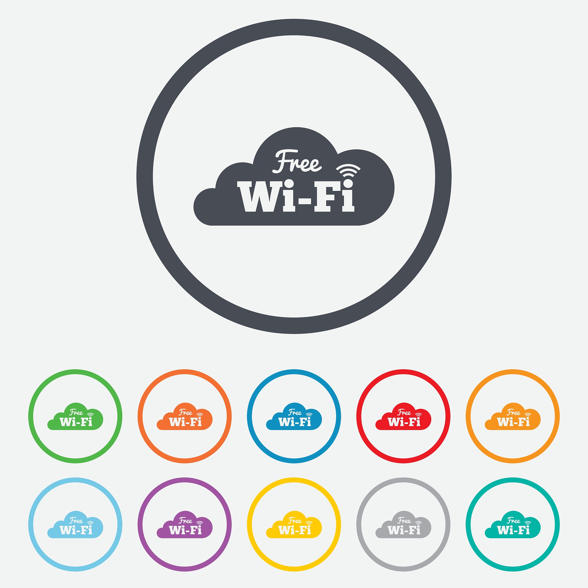 free wifi sign wifi symbol wireless network