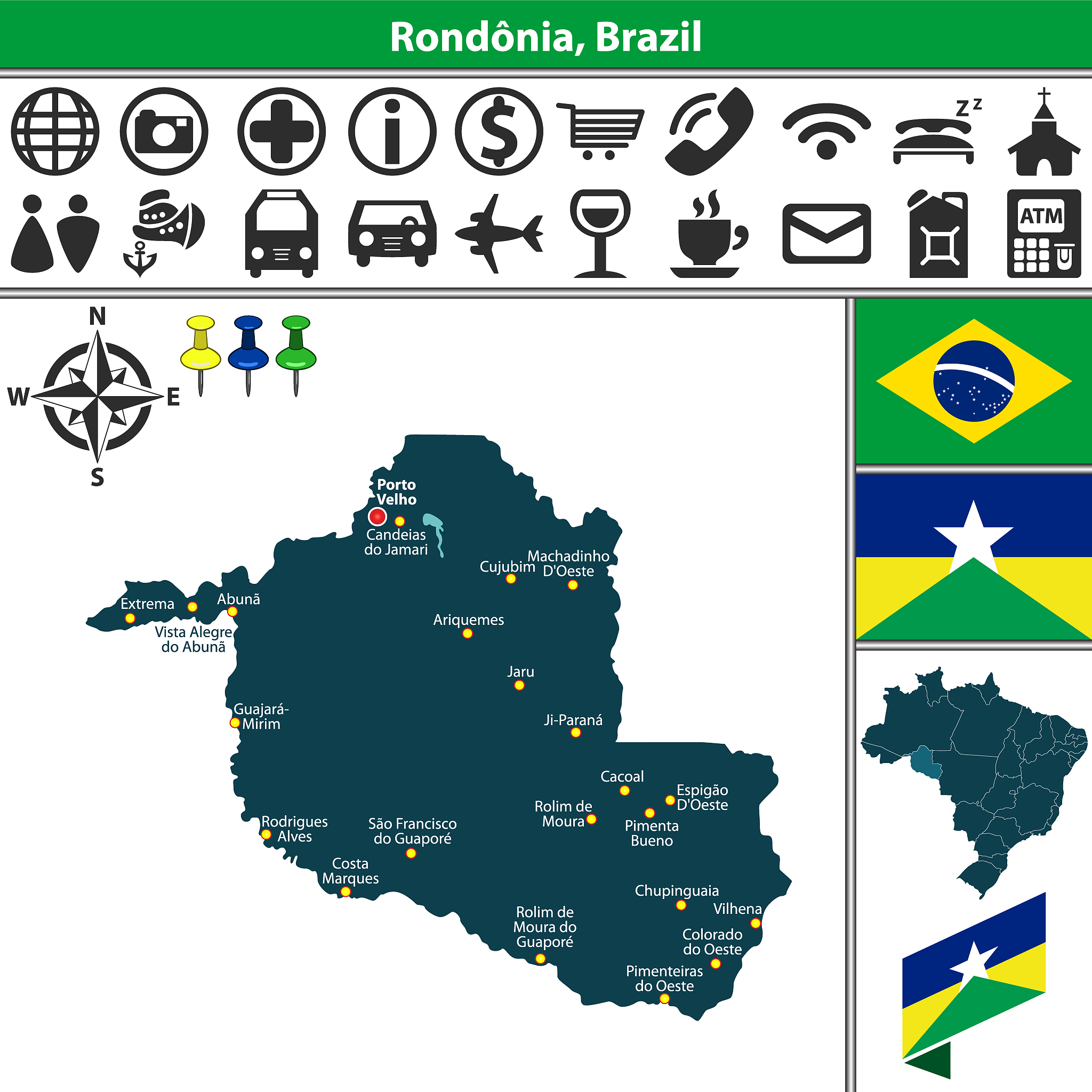 map of rondonia brazil