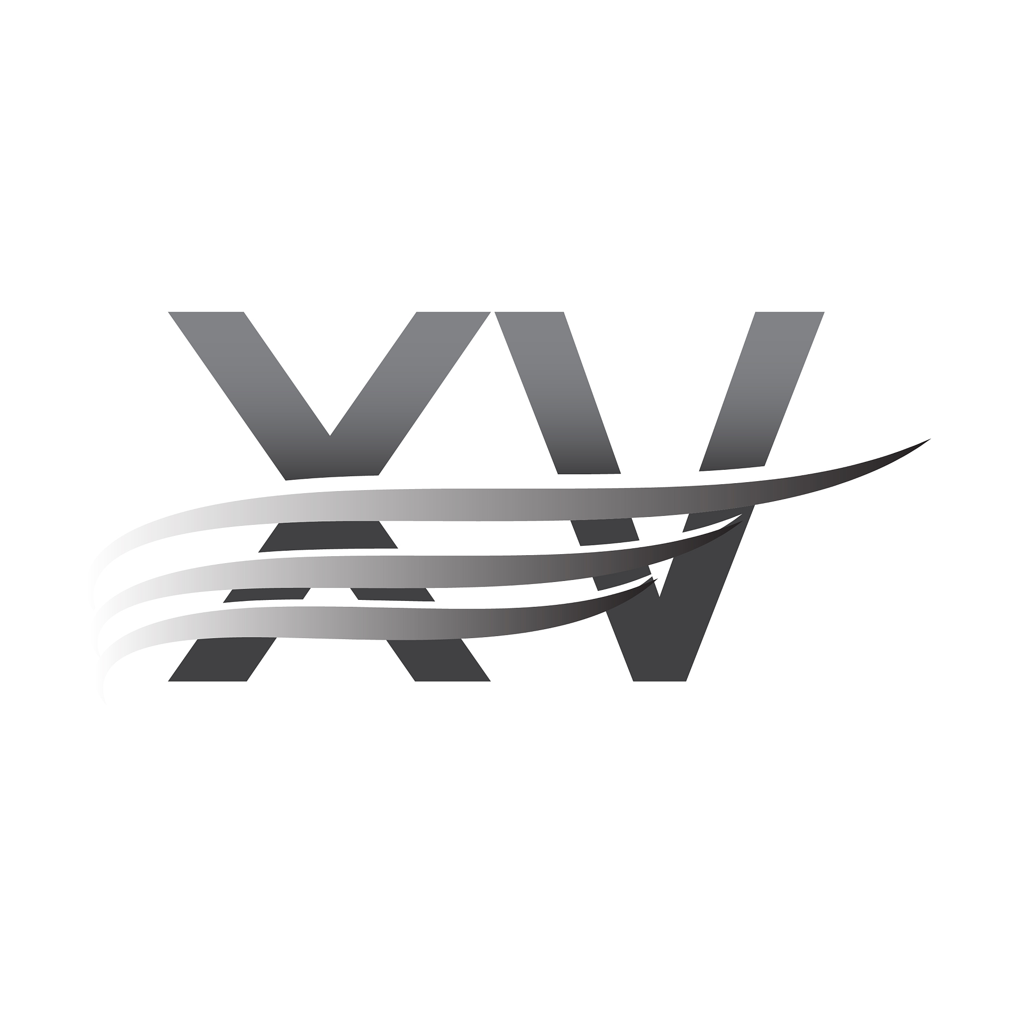 initial letter, grey color vector logotype