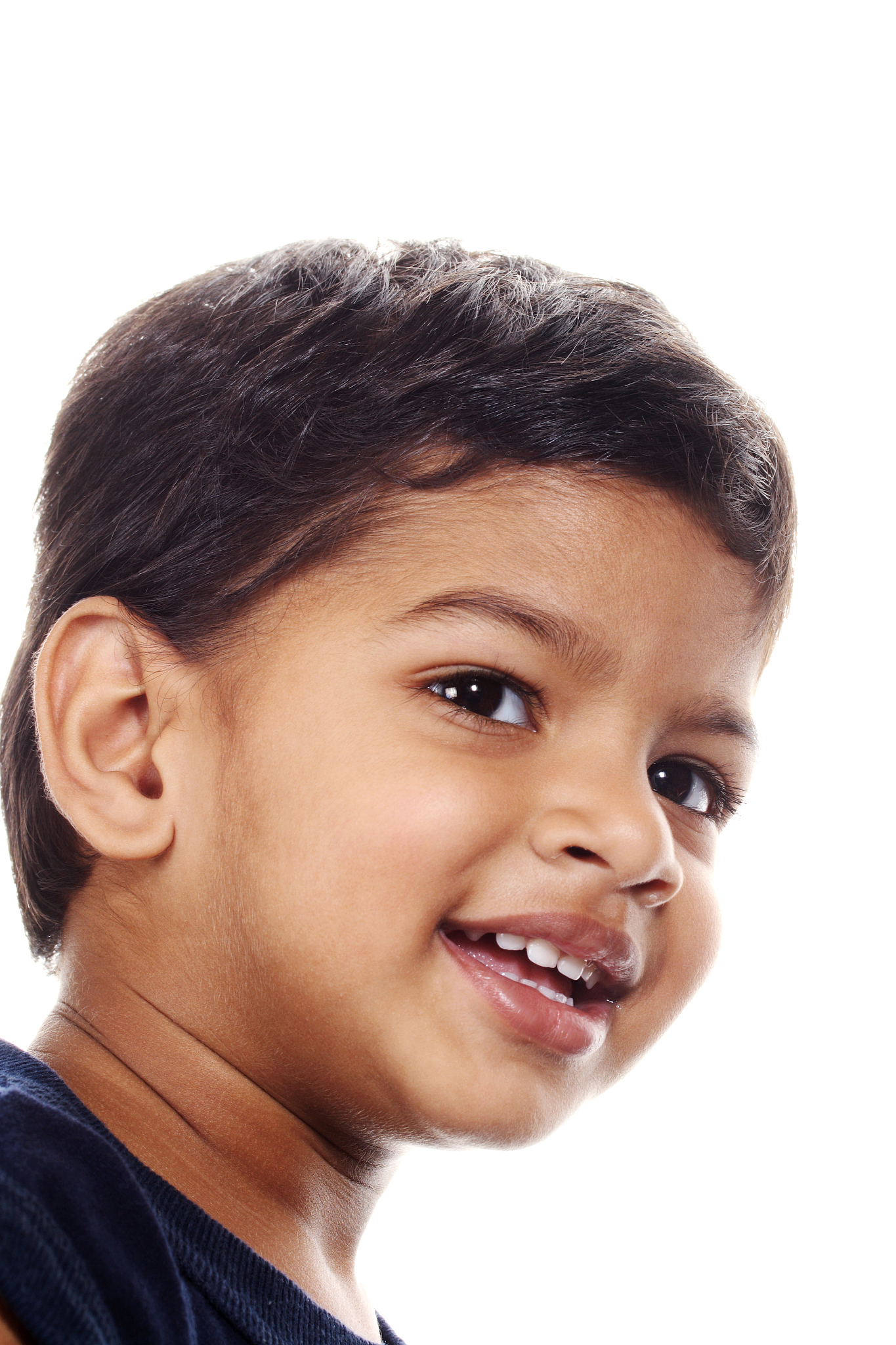 close up of a kid smiling