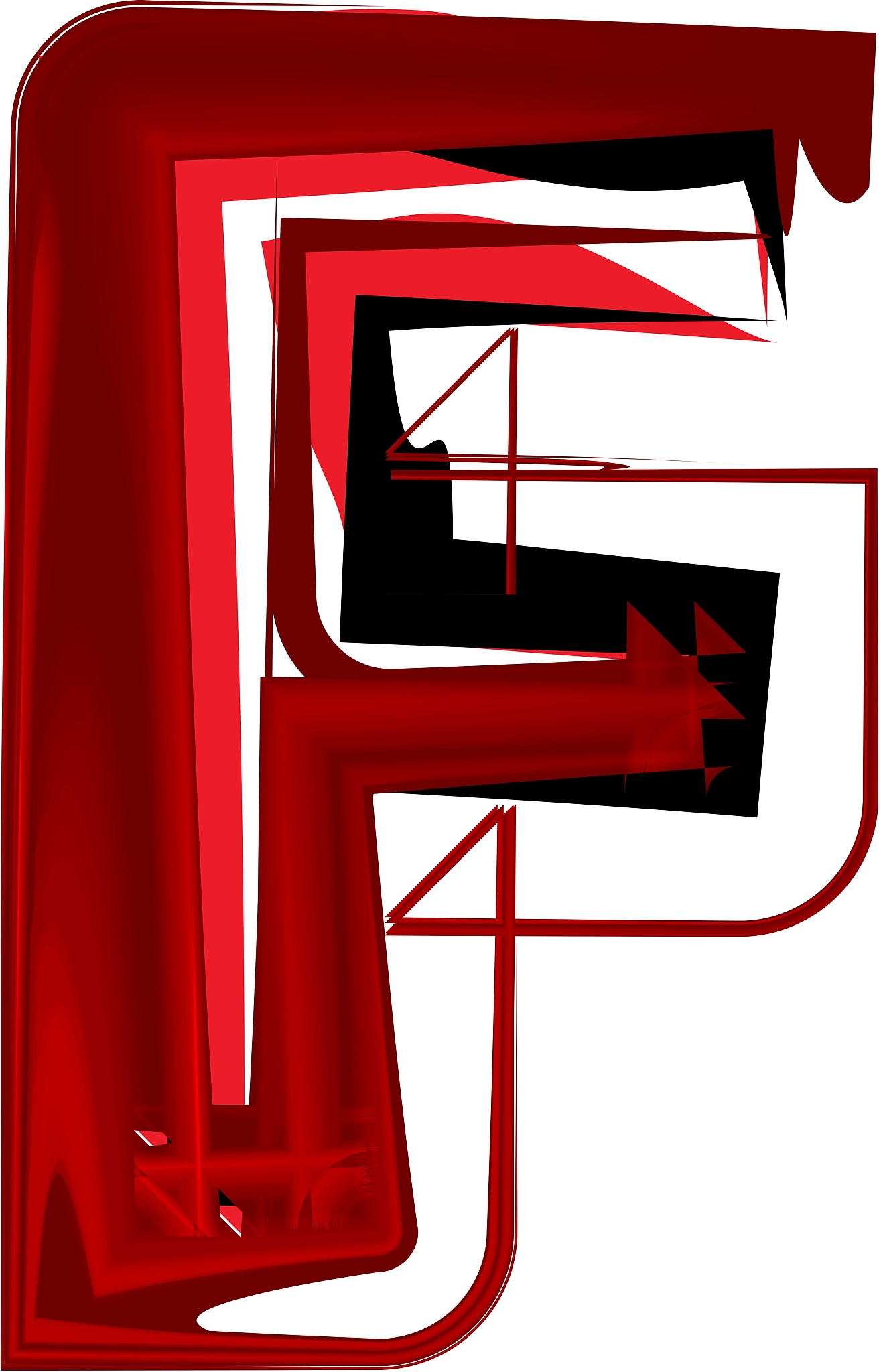 artistic font letter f