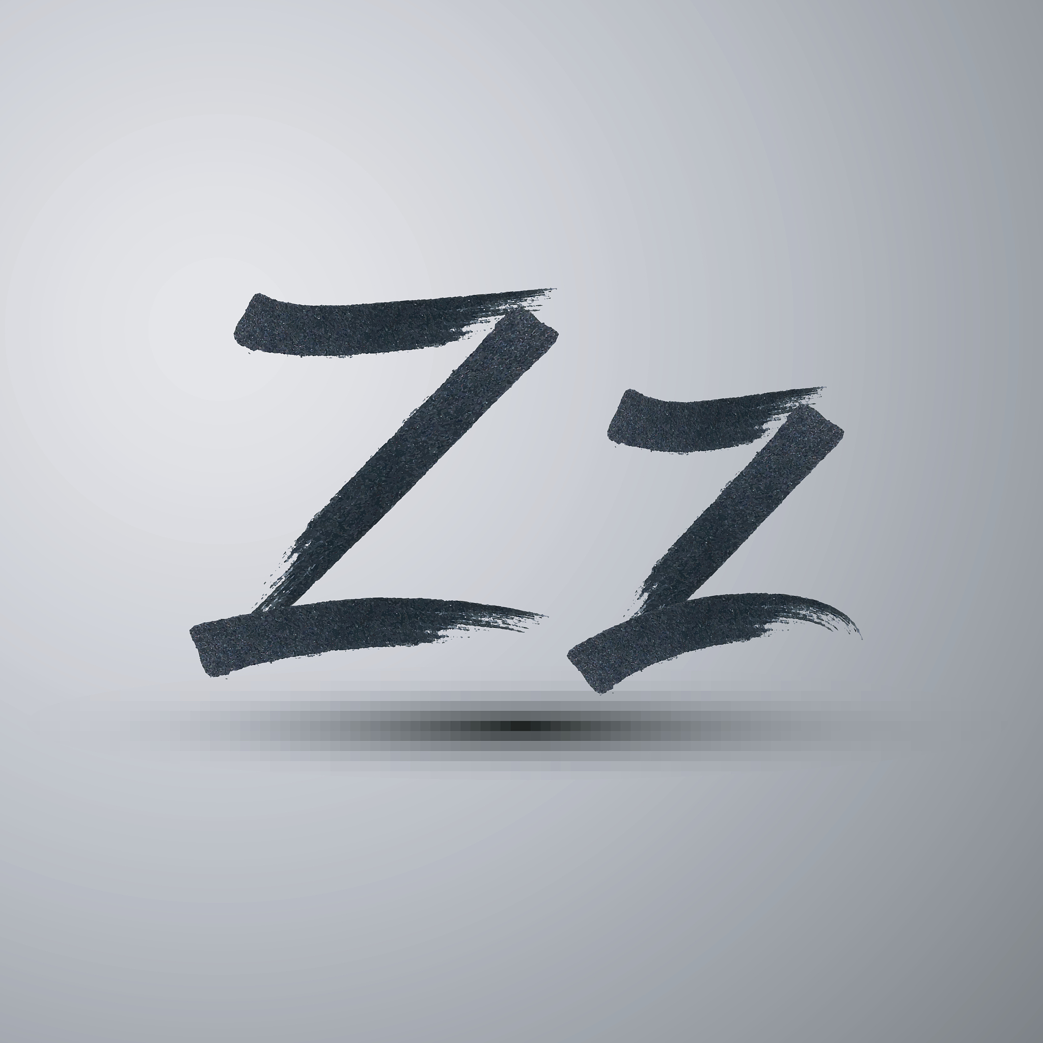 vector calligraphic hand-drawn marker or ink letter z