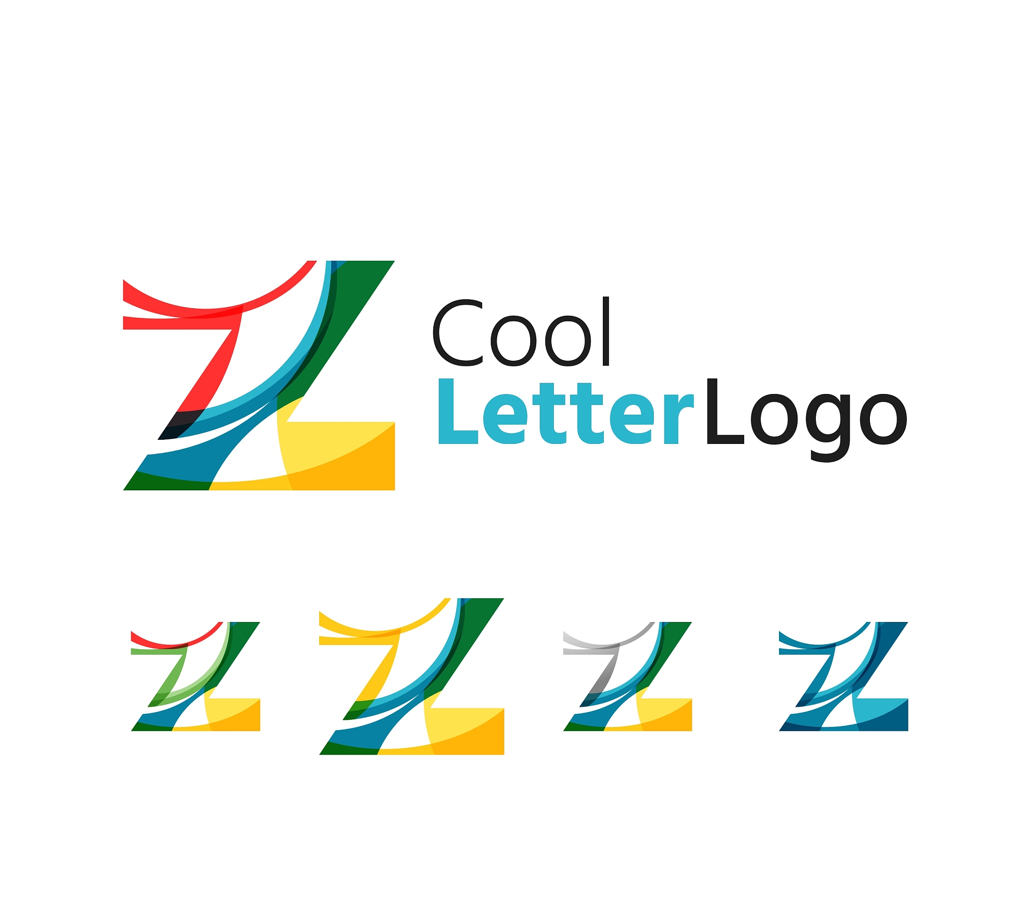 set of abstract z letter company logos business