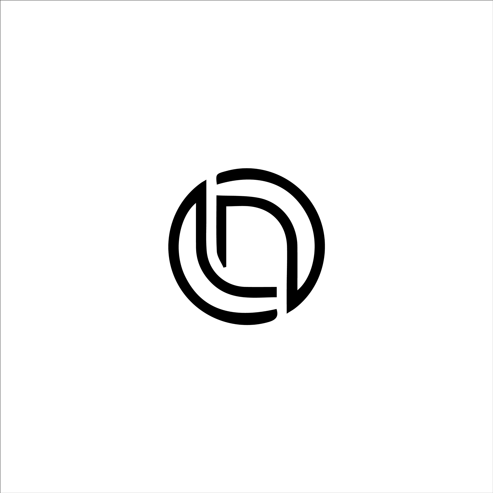 initial letter ln or nl logo design template