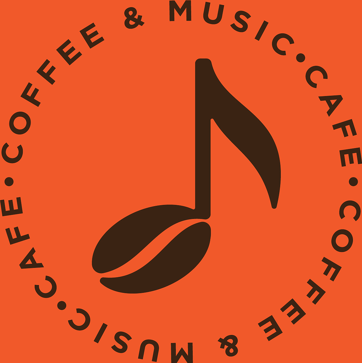 note and coffee bean music icon