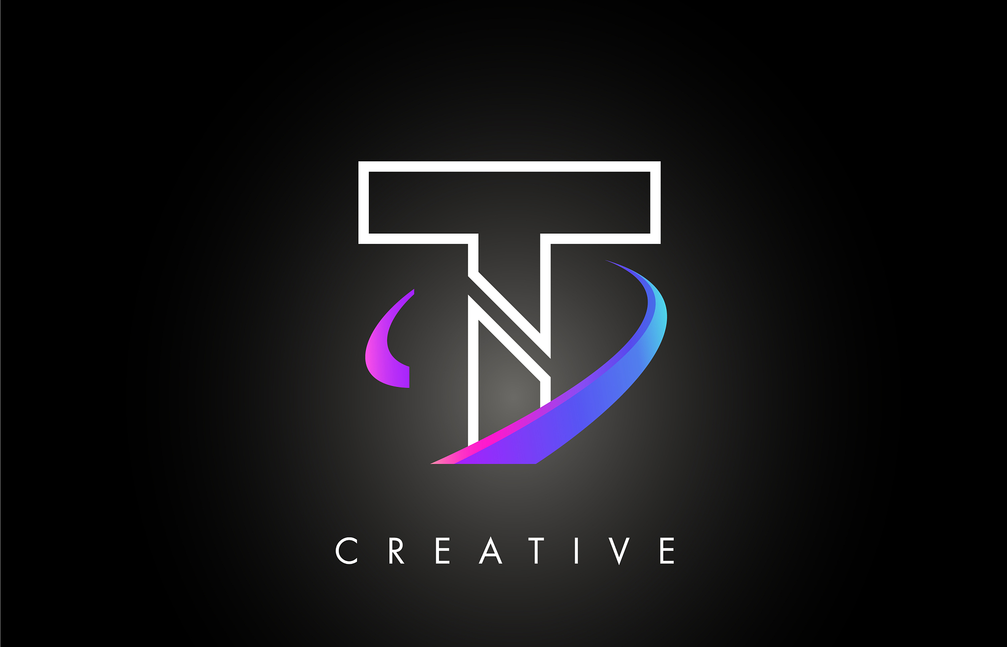 t trendy modern letter logo design monogram and